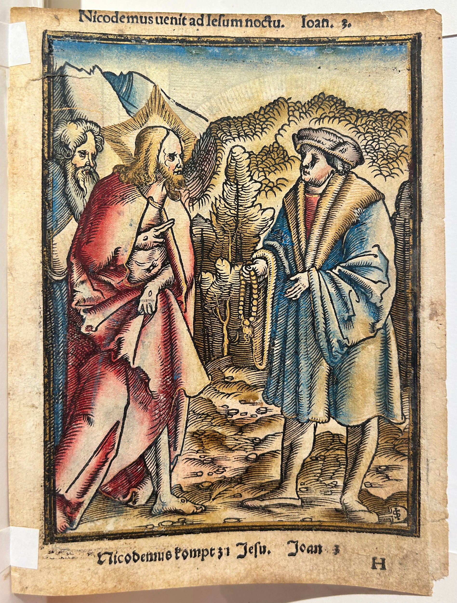 Parabole du banquet des noces & Jésus-Christ enseignant Nicodème. 1537.