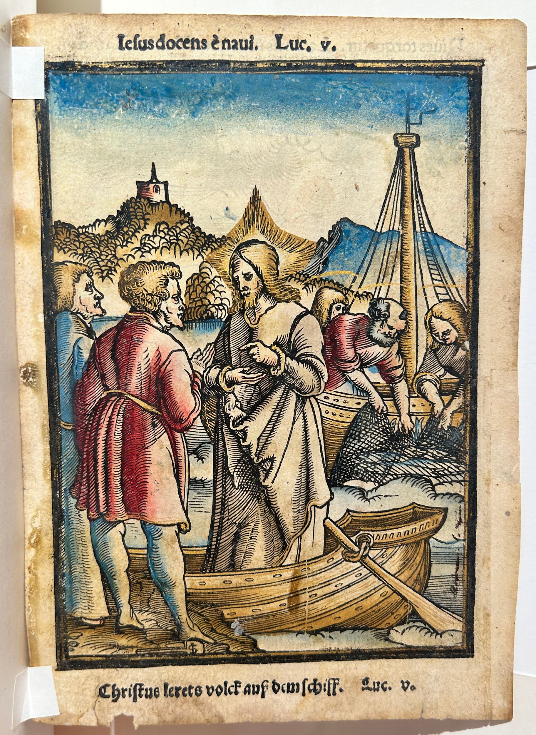 La parabole de Dives et de Lazare & Le Christ prêchant depuis un bateau. 1537.