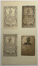 Charger l'image dans la galerie, Carte de visite de Larcher, marchand papetier du roi, A la tête noire, rue de la Verrerie. 1756.