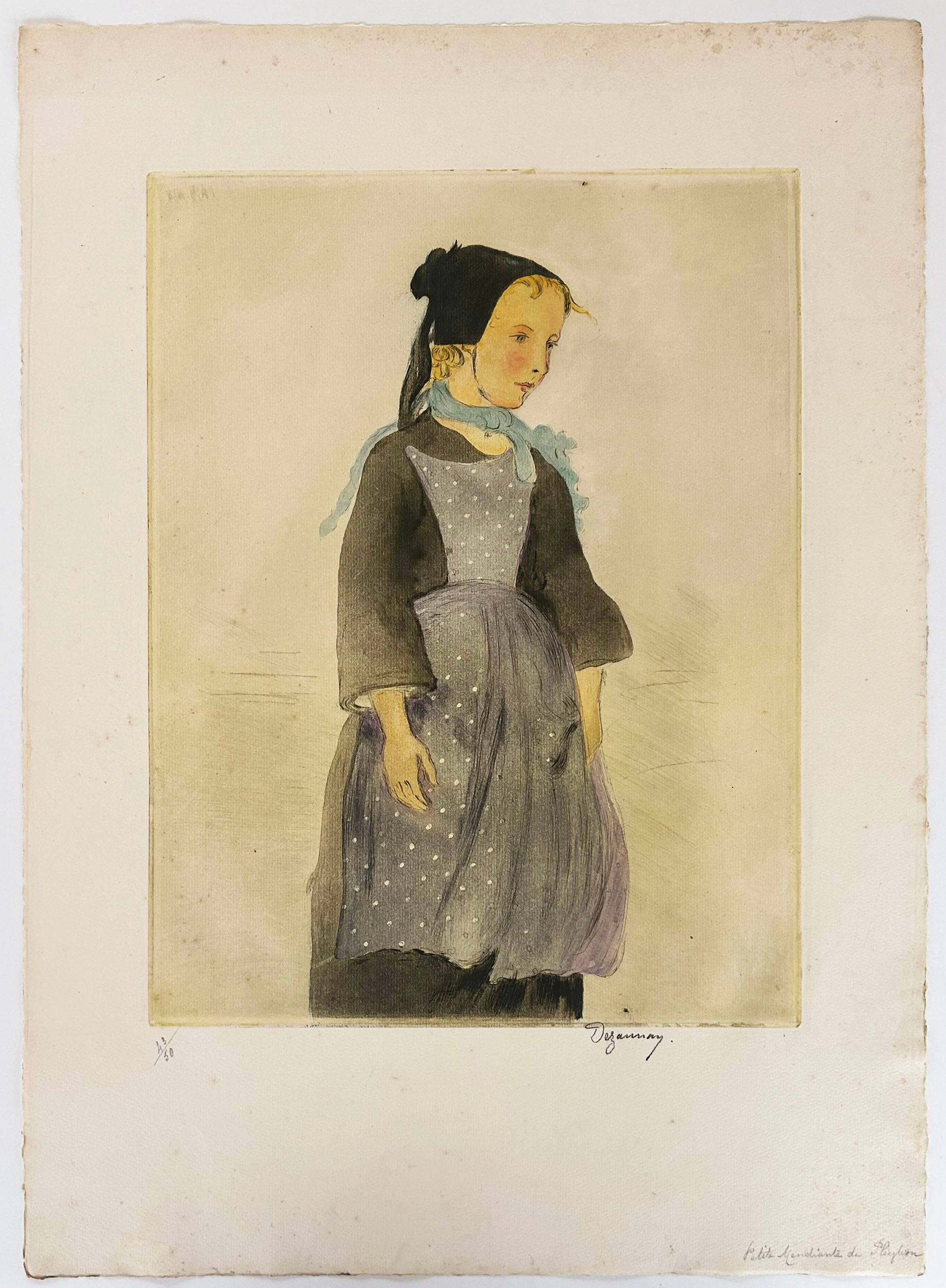 Petite mendiante de Pleyben (Bretagne). c.1895.
