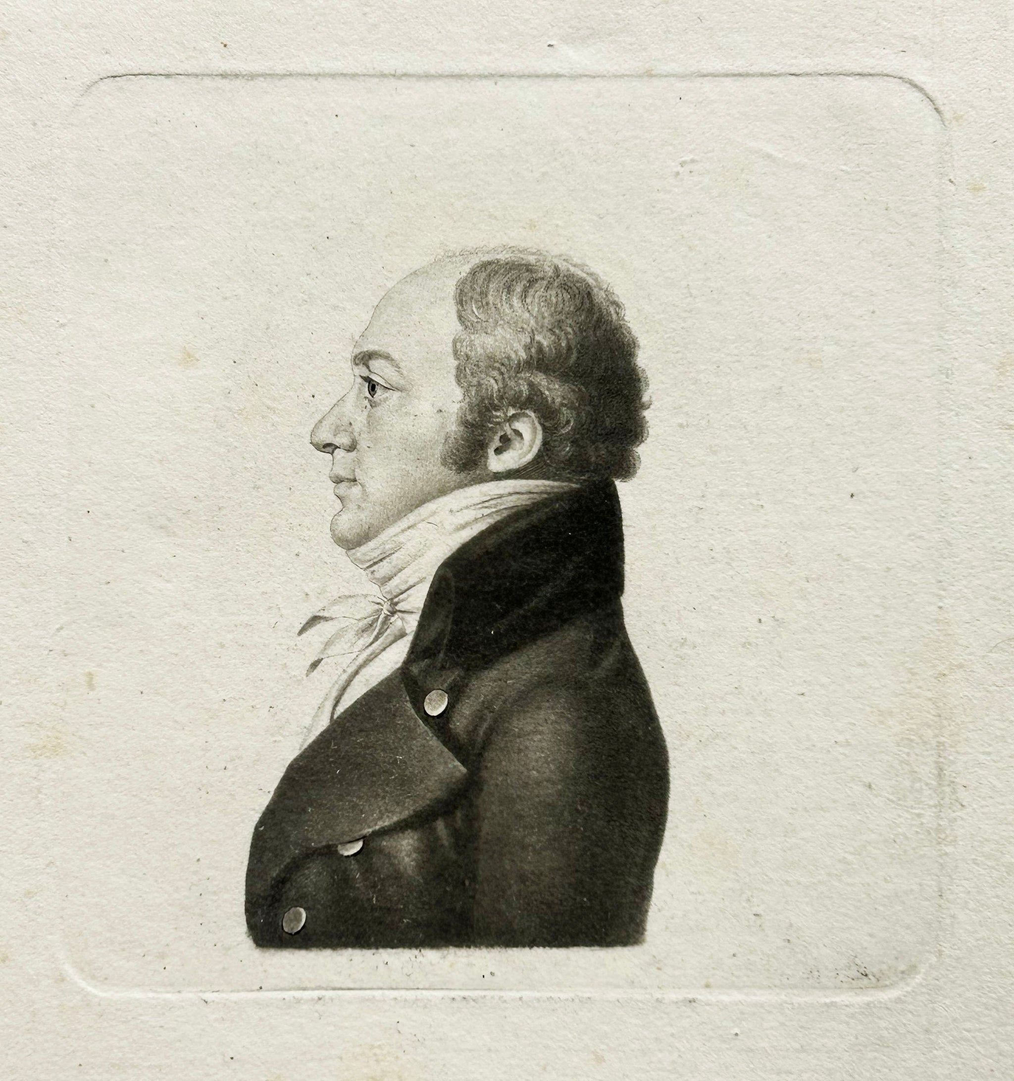 SAINT-MEMIN Autoportrait de l'artiste, de profil gauche.  1801. Physionotrace.