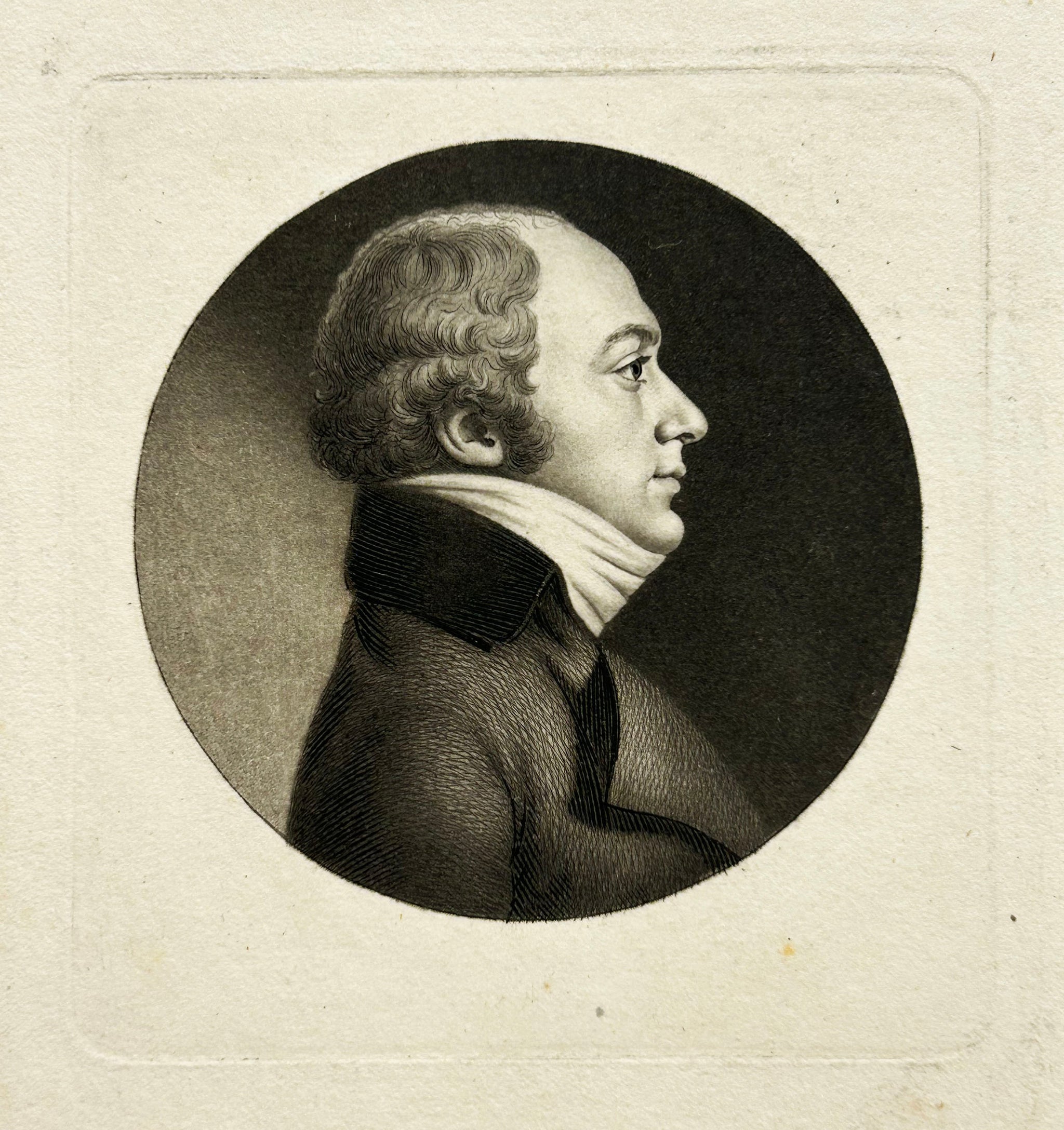 SAINT-MEMIN. Autoportrait de l'artiste, de profil droit.  1801. Physionotrace.
