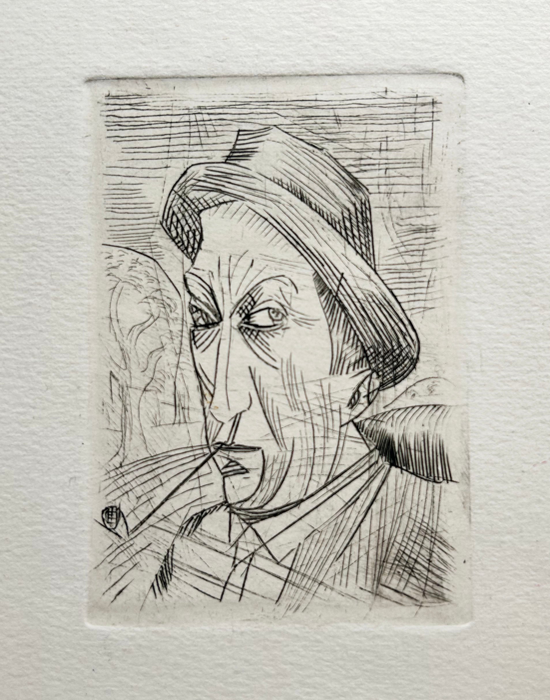 Autoportrait (Portrait à la pipe). c.1913.