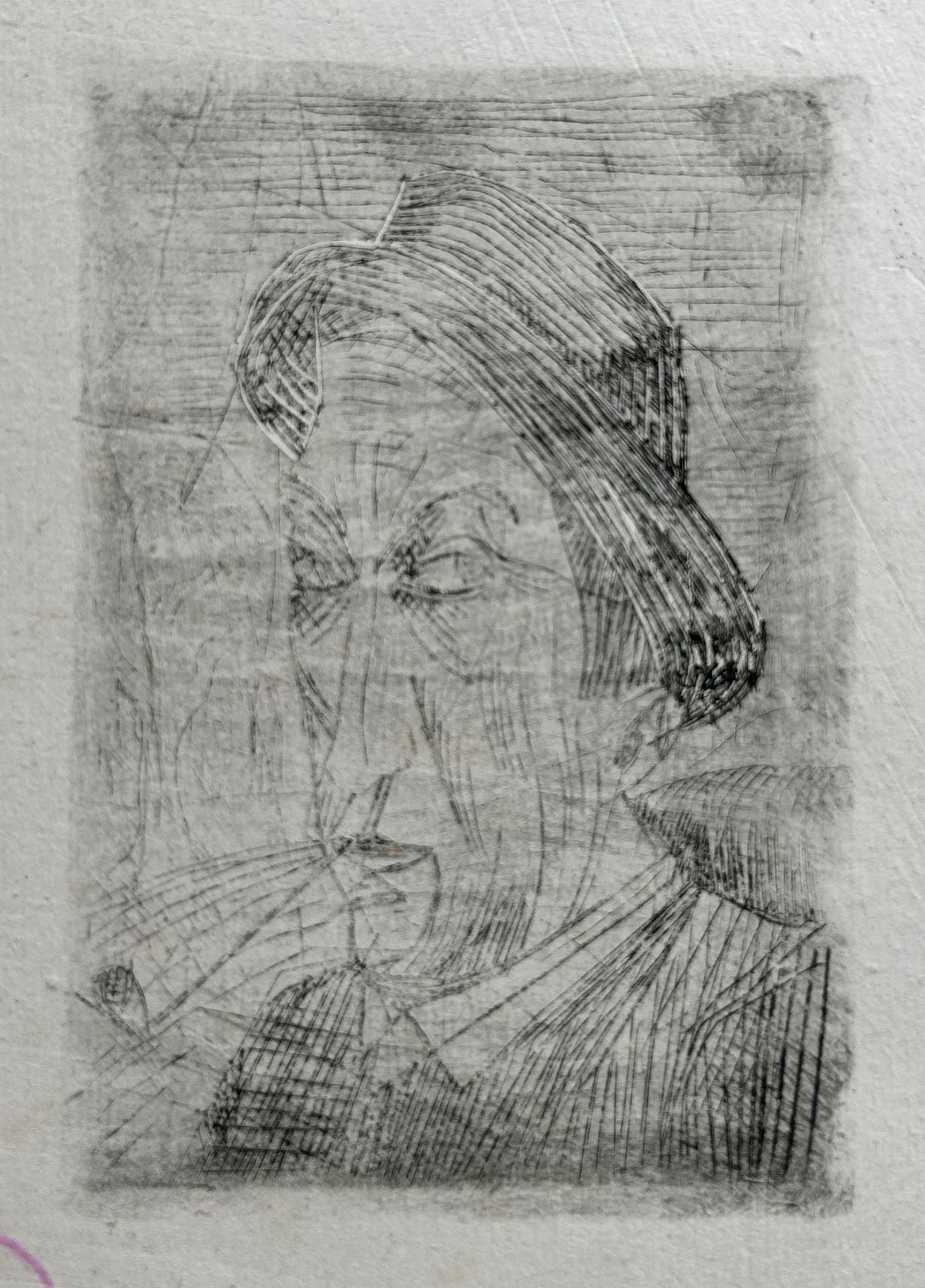 Autoportrait (Portrait à la pipe). c.1913.