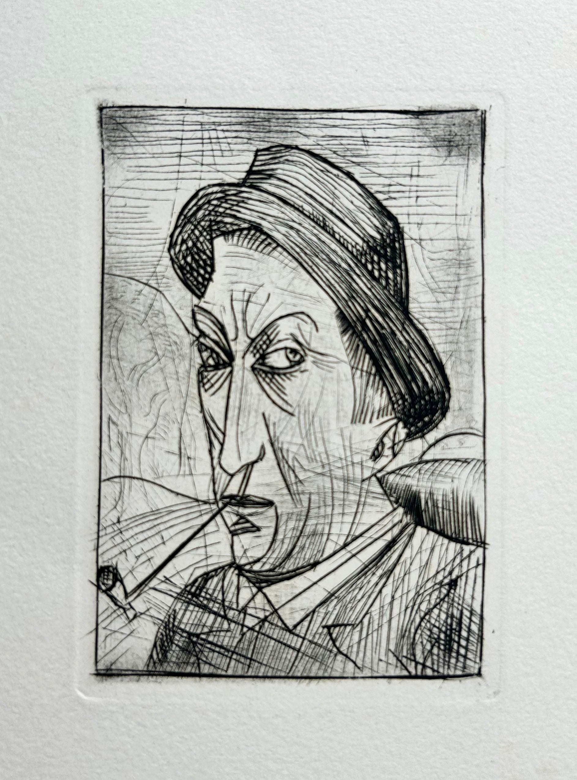 Autoportrait (Portrait à la pipe). c.1913.