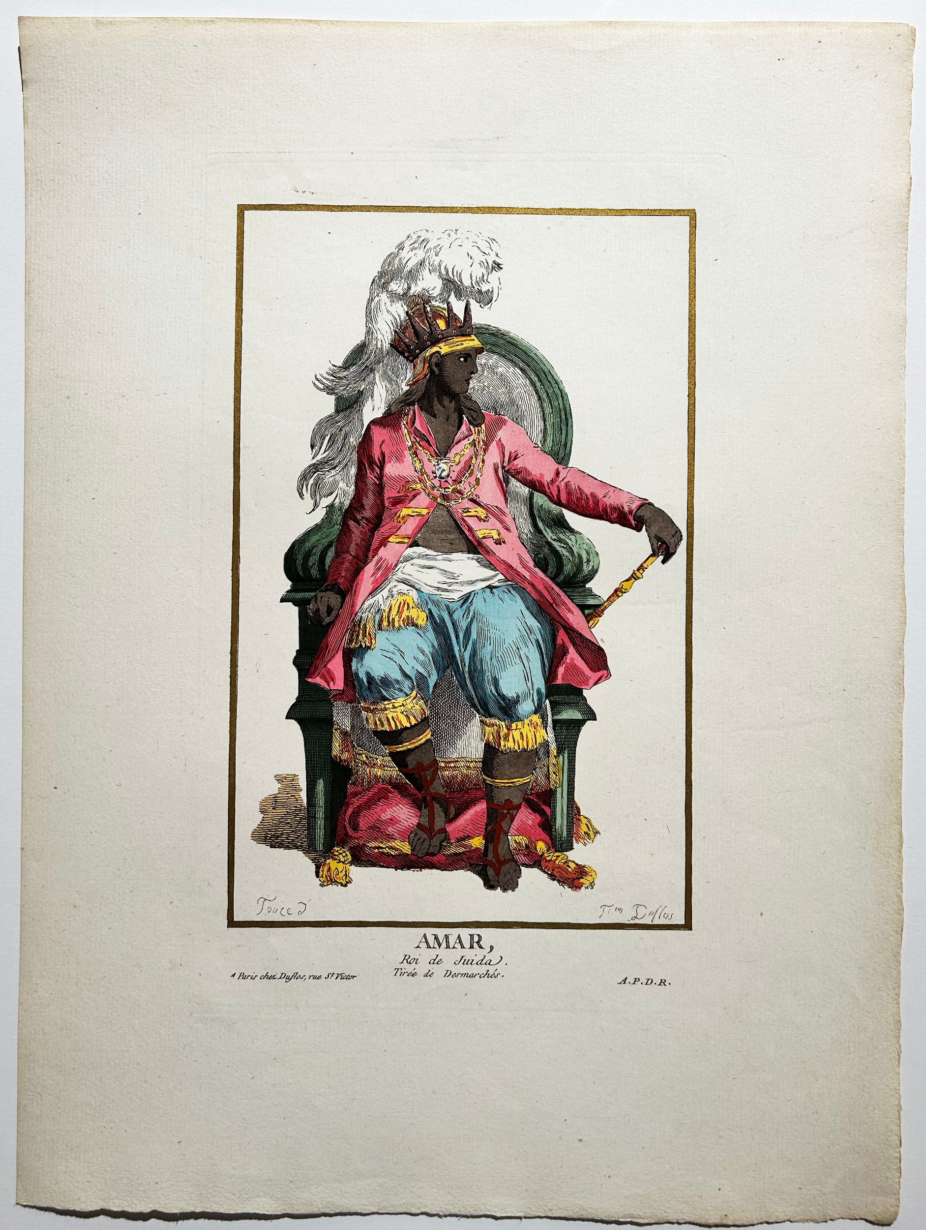 Amar, Roi de Juida. Portrait du roi Amar du royaume de Juda. 1780.