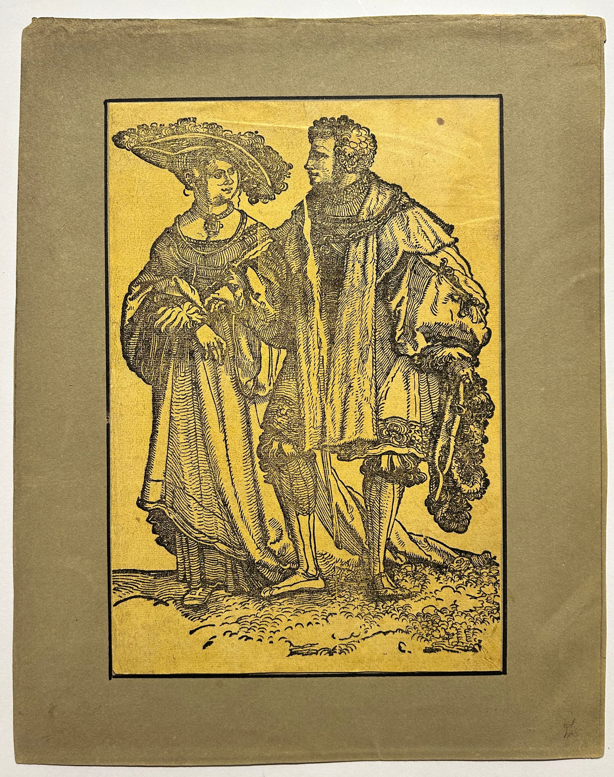 Un couple de danseurs.  c.1530-1540.