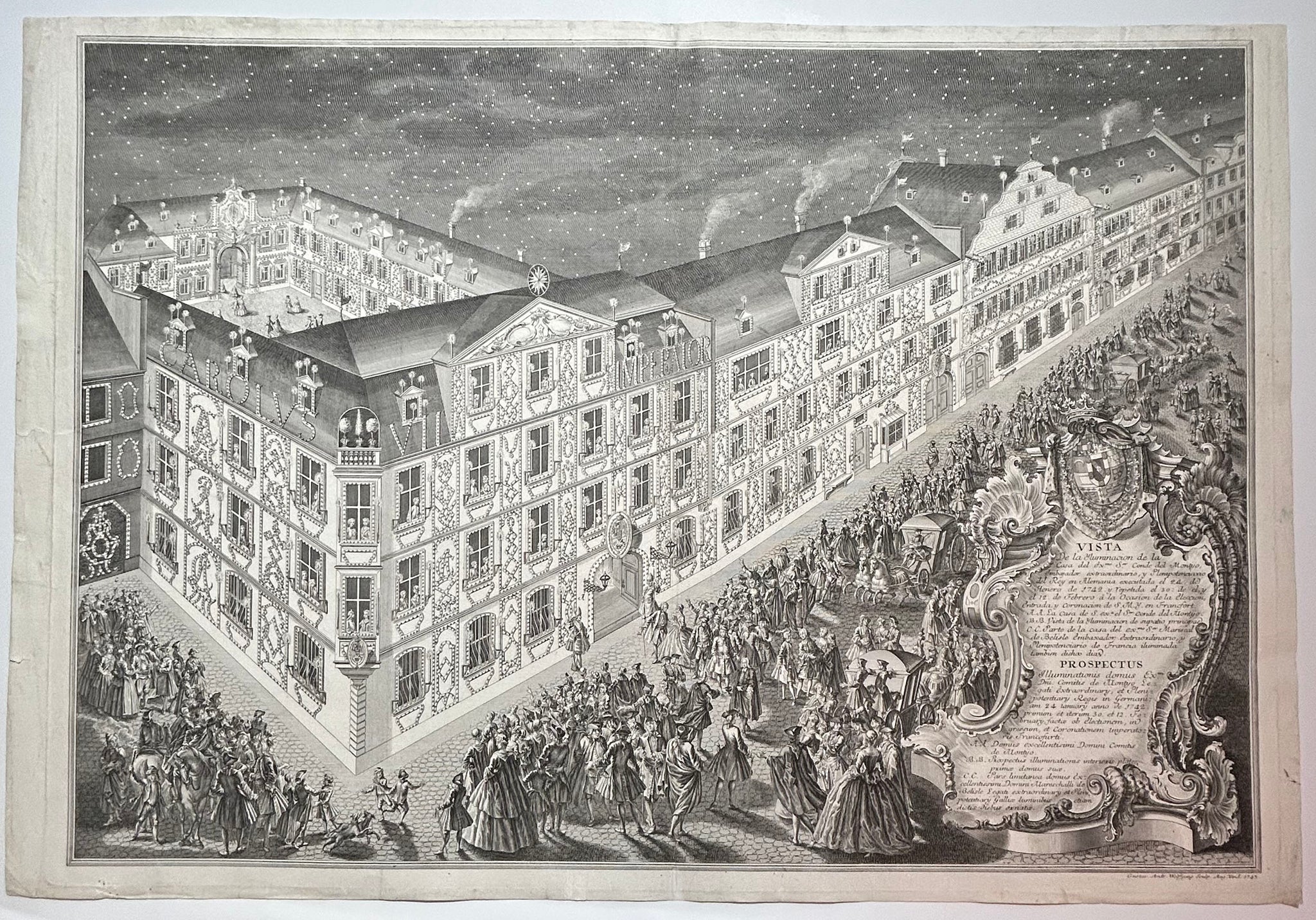 WOLFGANG Vista de la Iluminacion del exc. Sr Conde del Montijo, Embajador extraordinario...