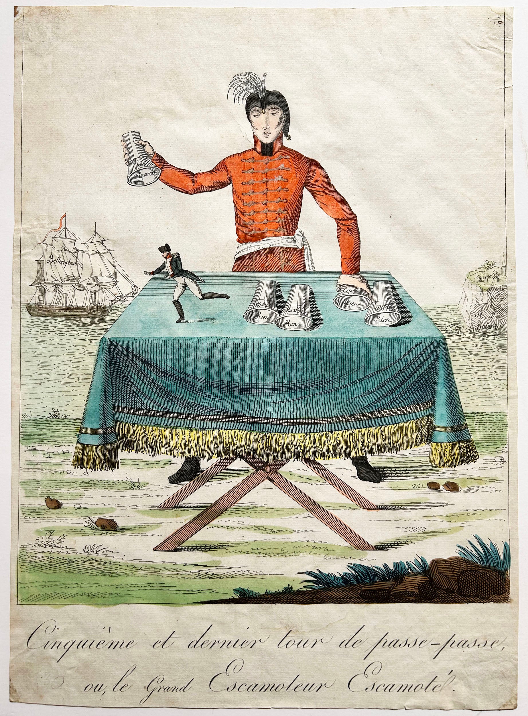 Cinquième et dernier tour de passe-passe, ou le Grand Escamoteur Escamoté.  1815.