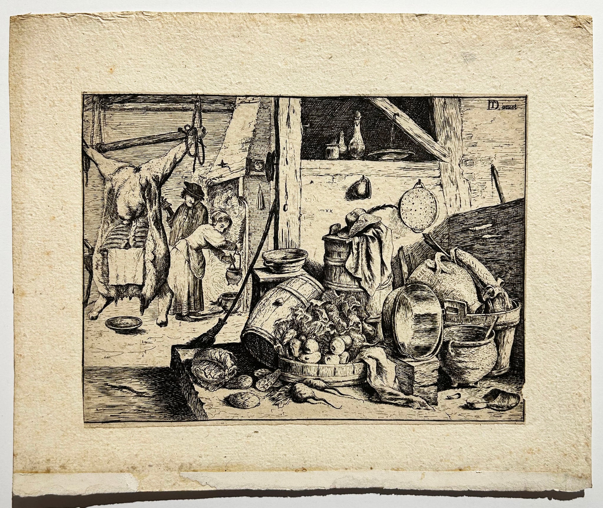 La cuisine flamande ou Intérieur de cuisine.