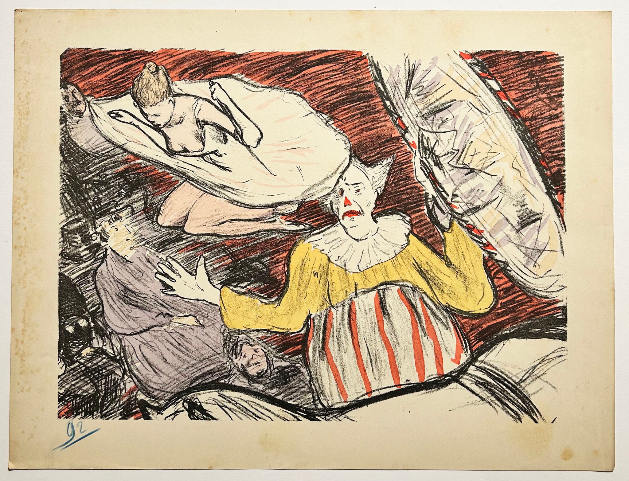 IBELS L'Equilibriste. c.1895. Lithographie originale en couleurs, signée par l'artiste.