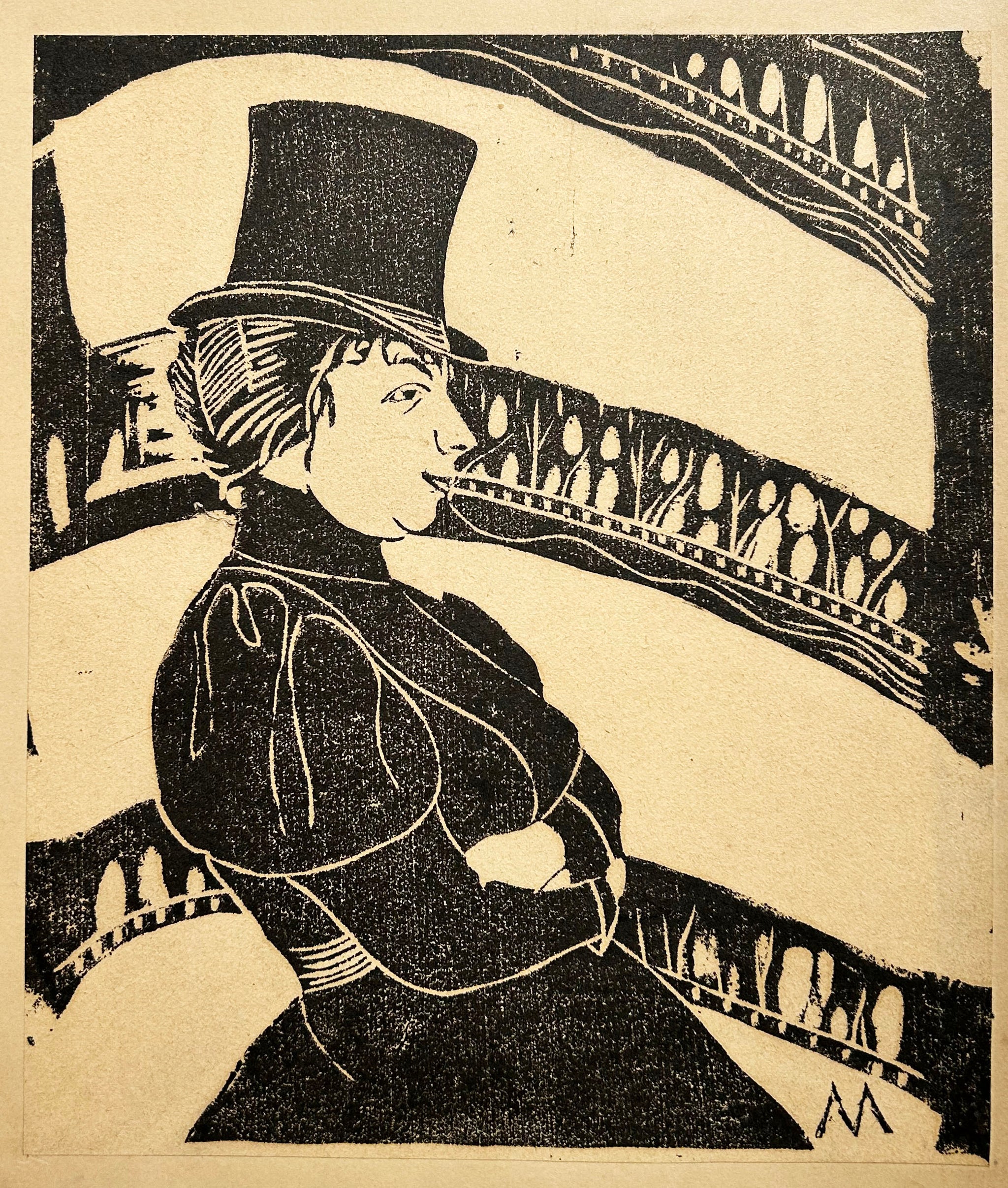 MESQUITA Samuel Jessurun de Dans la loge. Bois gravé.