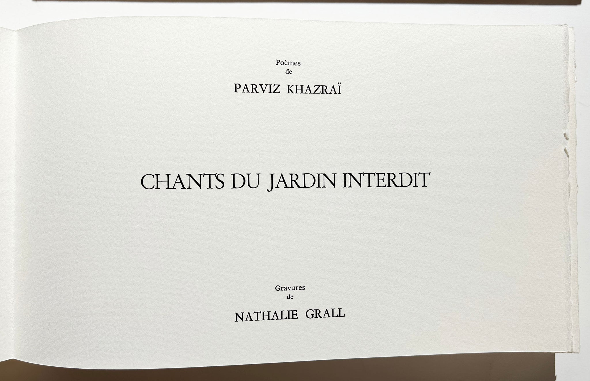 Chants du jardin interdit.  2007.