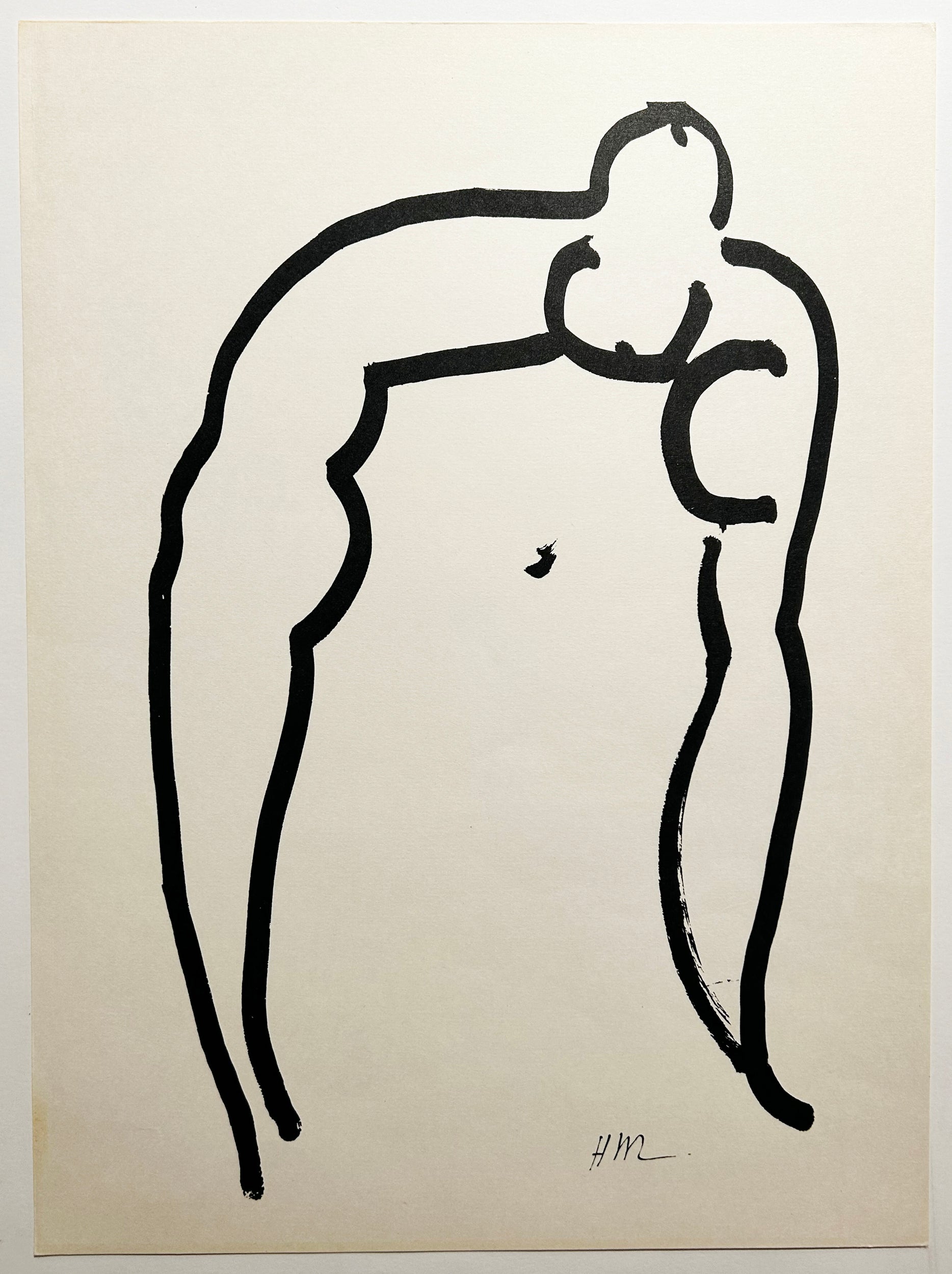 MATISSE Acrobate IV. LIthographie imprimée en noir.