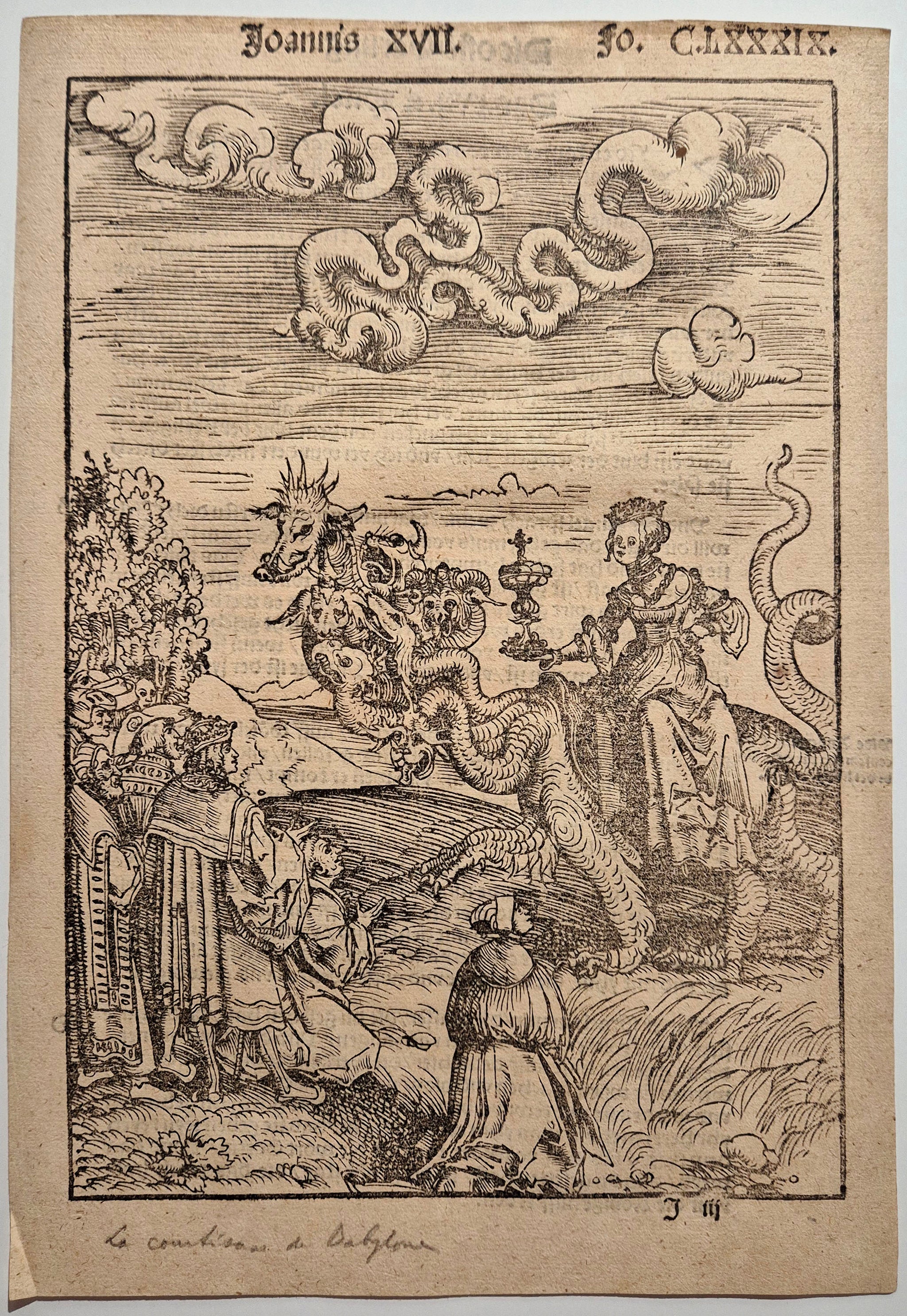 CRANACH Lucas le vieux L'Apocalypse: La prostituée de Babylone. Bois gravé.