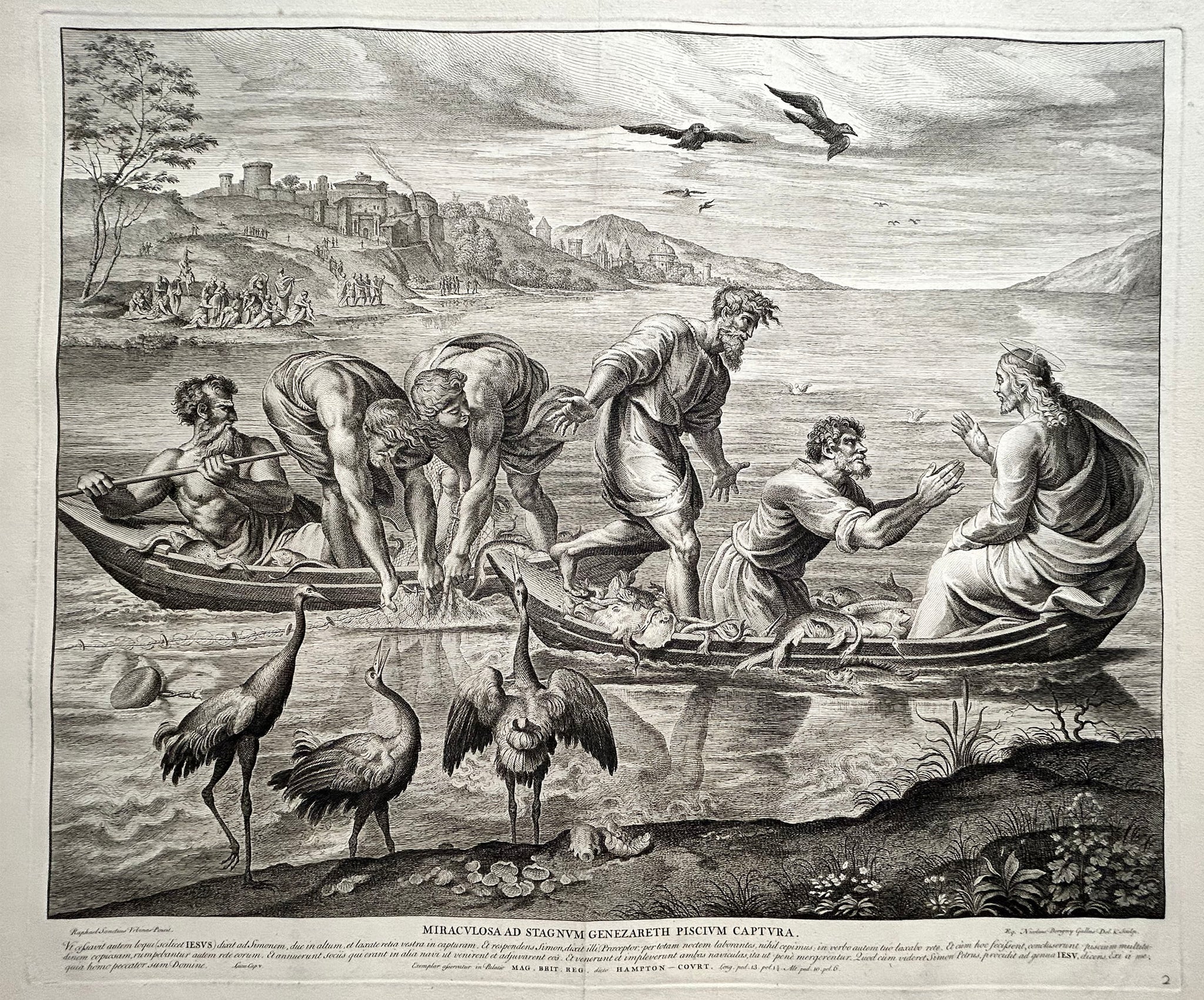 Nicolas DORIGNY La pêche miraculeuse.  1719. Eau-forte et burin.