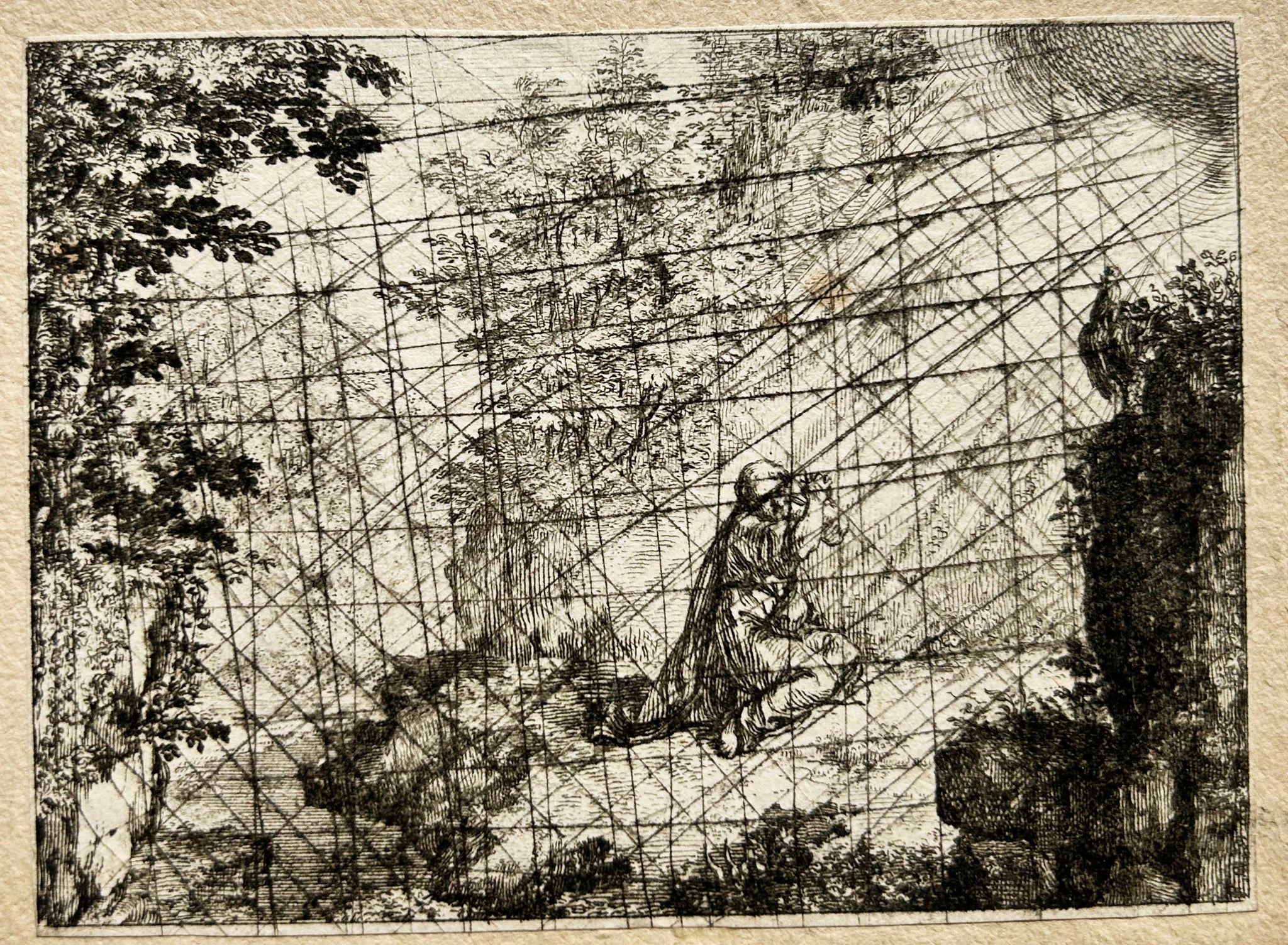 Saint Claude priant dans la solitude.