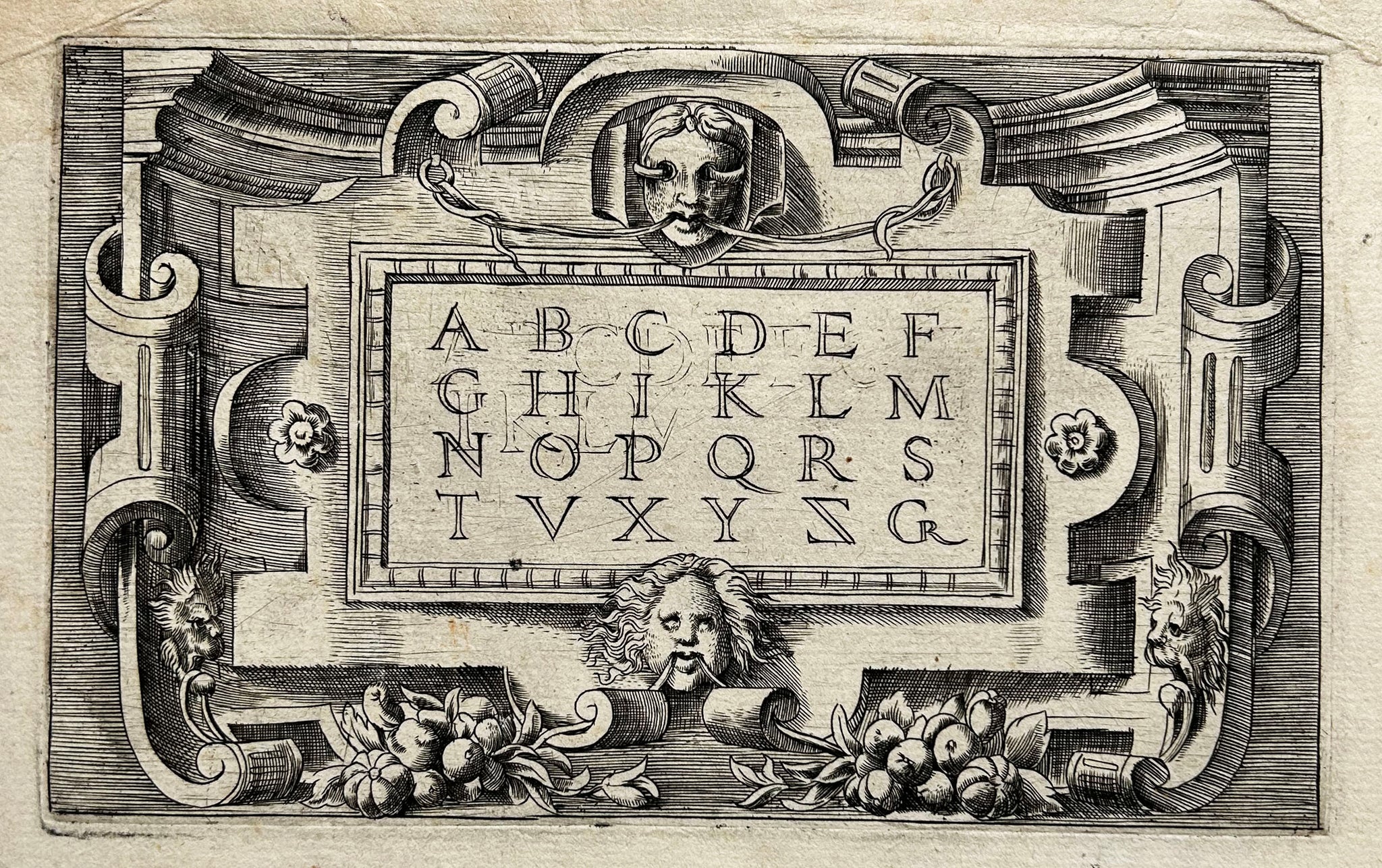 L'Alphabet romain & Narcisse. 1540-1550.