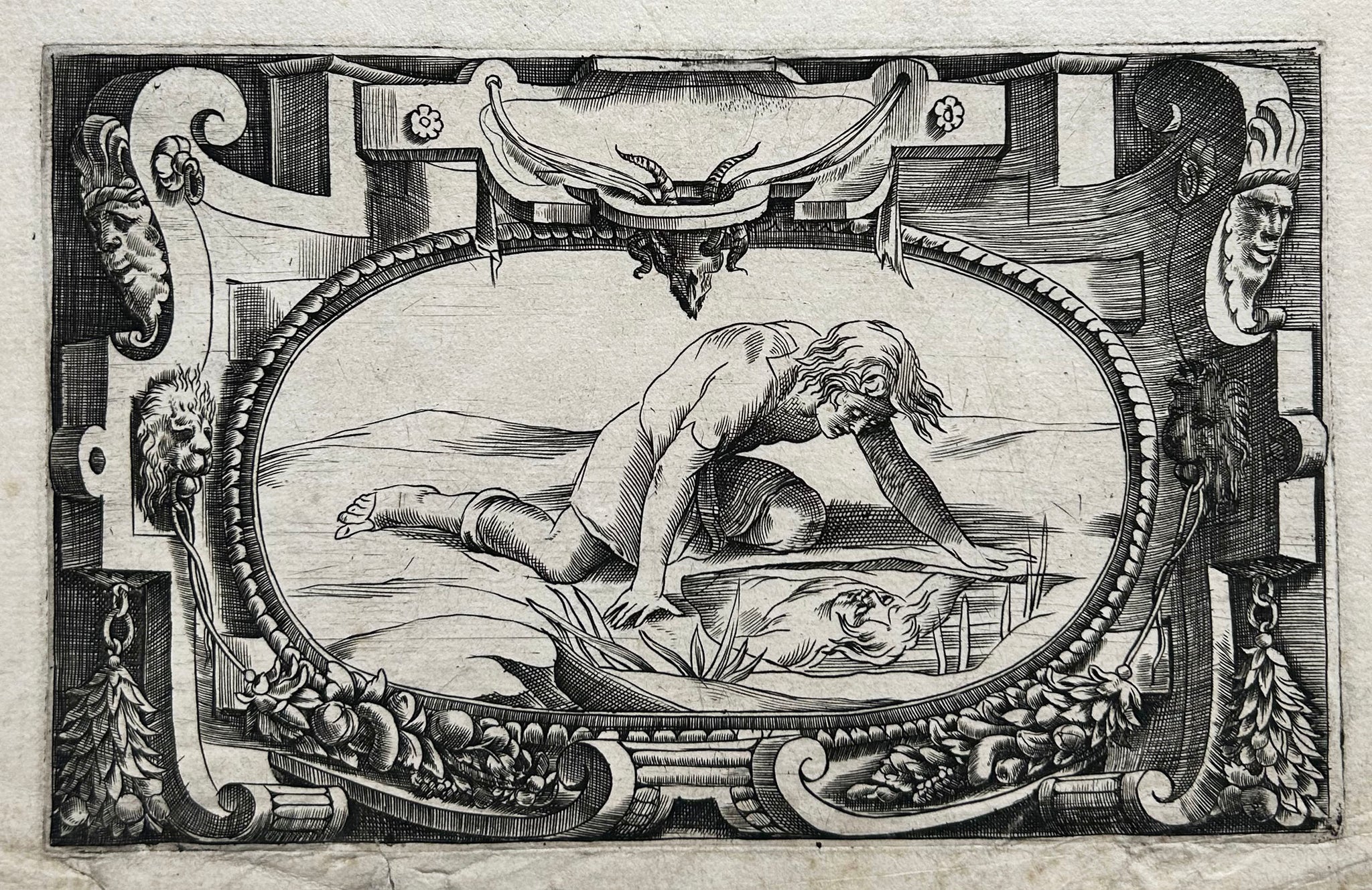L'Alphabet romain & Narcisse. 1540-1550.