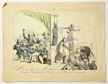 Charger l'image dans la galerie, Grandes Marionnettes politiques ou la Minerve en goguettes. (Souscription pour aider les Boanapartistes au Texas).  1819.