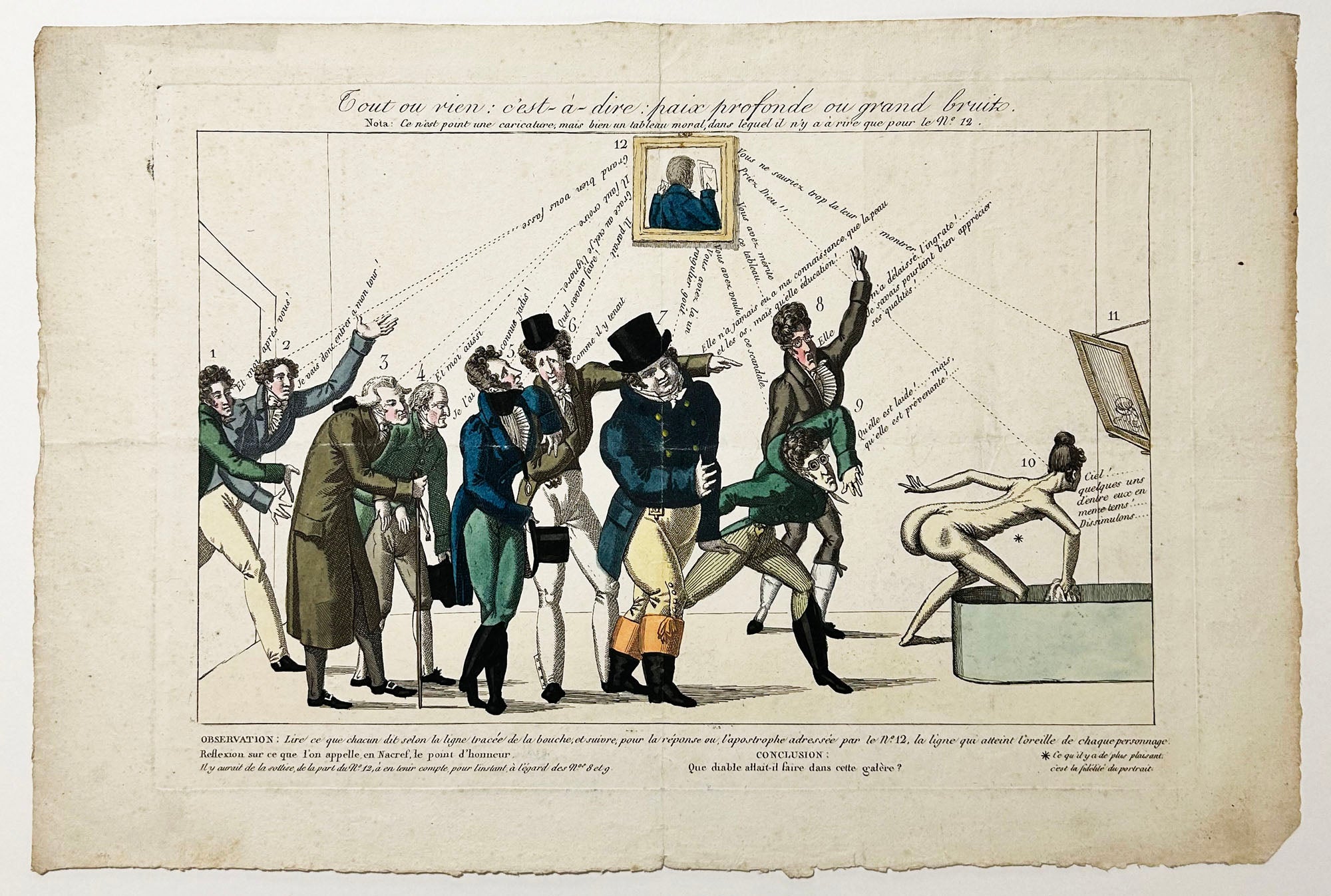 Tout ou rien: c'est-à-dire: Paix profonde ou grand bruit. c.1820.