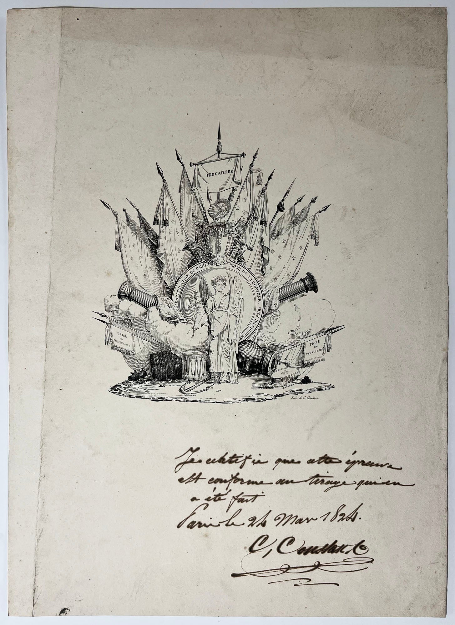 Faits d'armes de l'armée française en Espagne. c.1824.