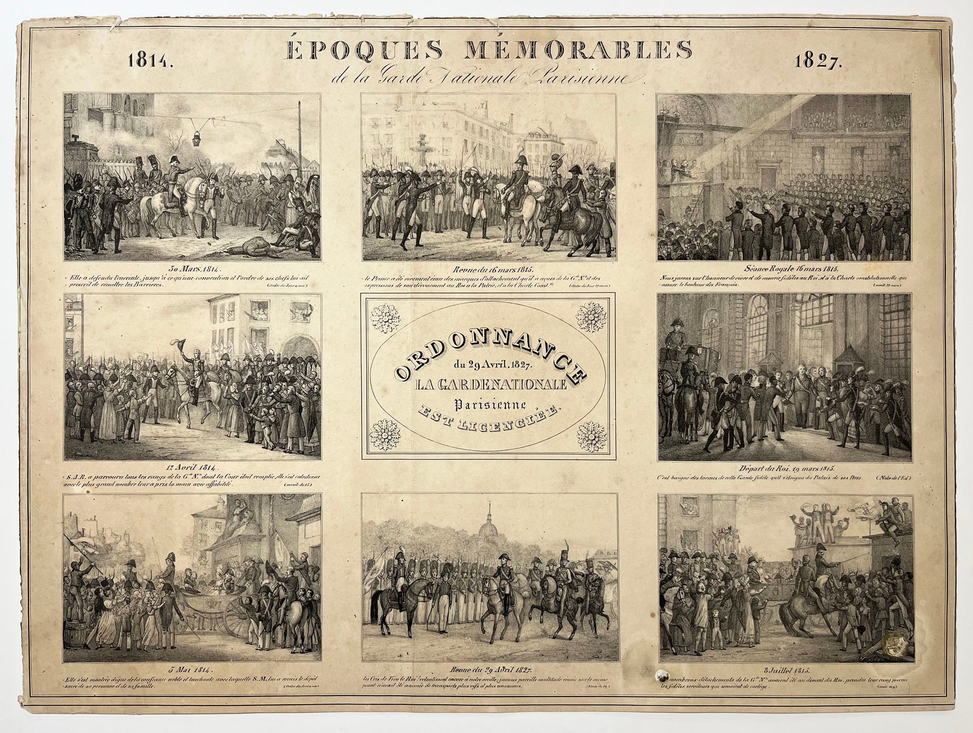 Epoques mémorables de la Garde Nationale Parisienne de 1814 à 1827. 1828.