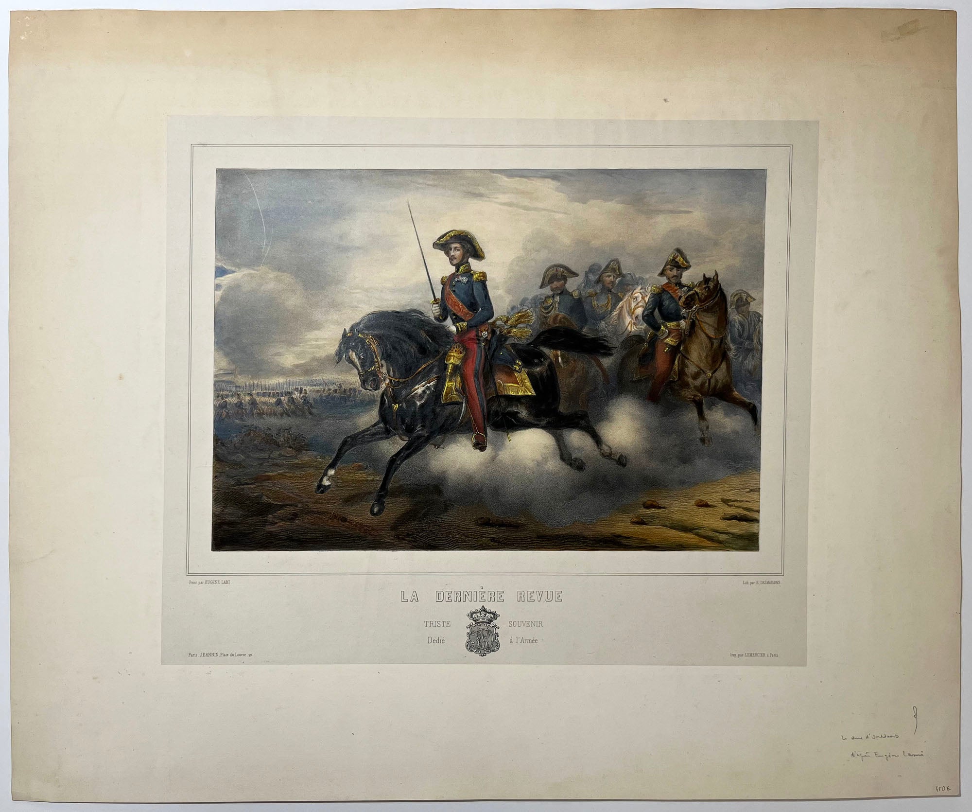 La dernière revue. Triste souvenir.  1843.
