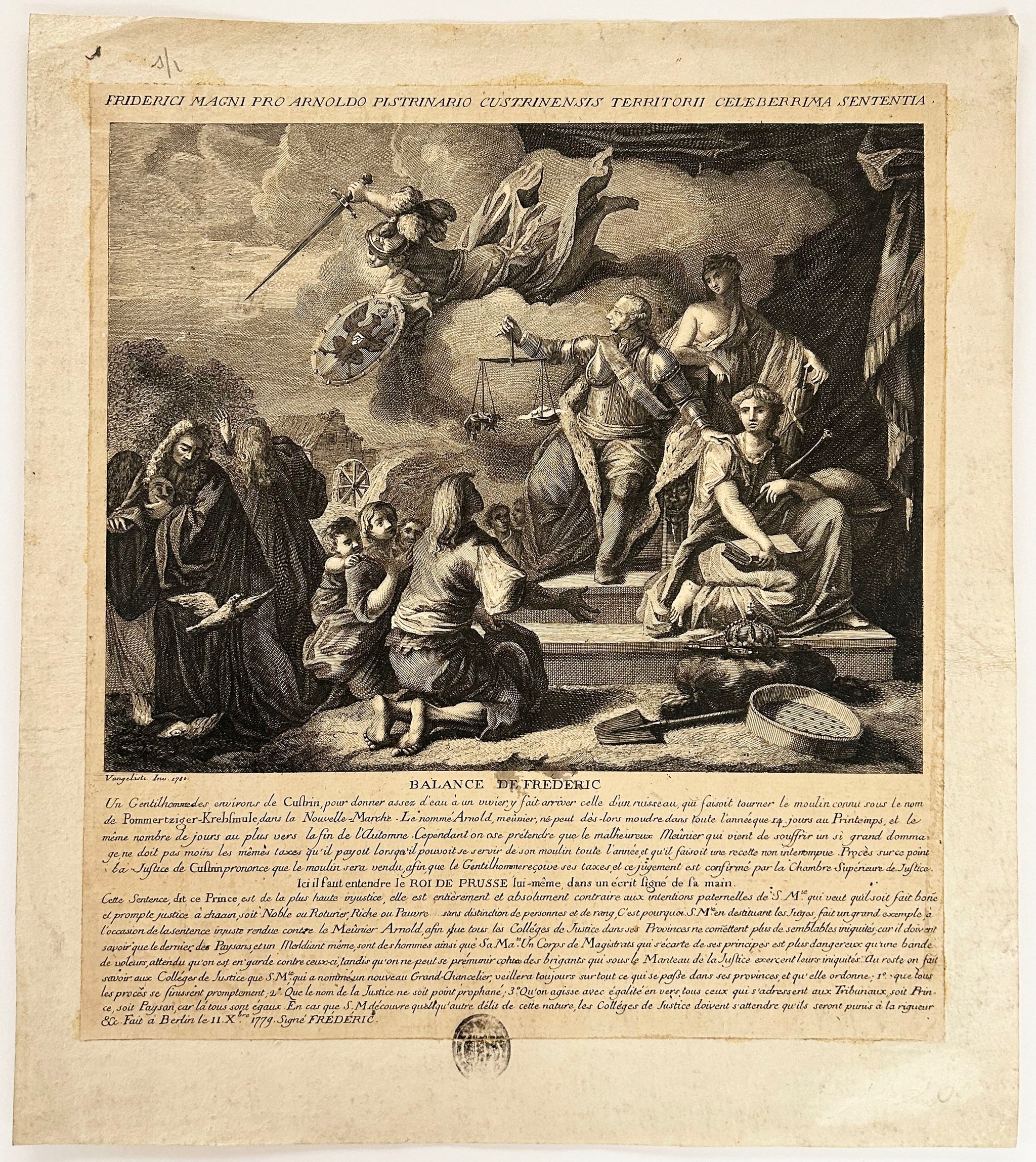 Balance de Frédéric.  1779.