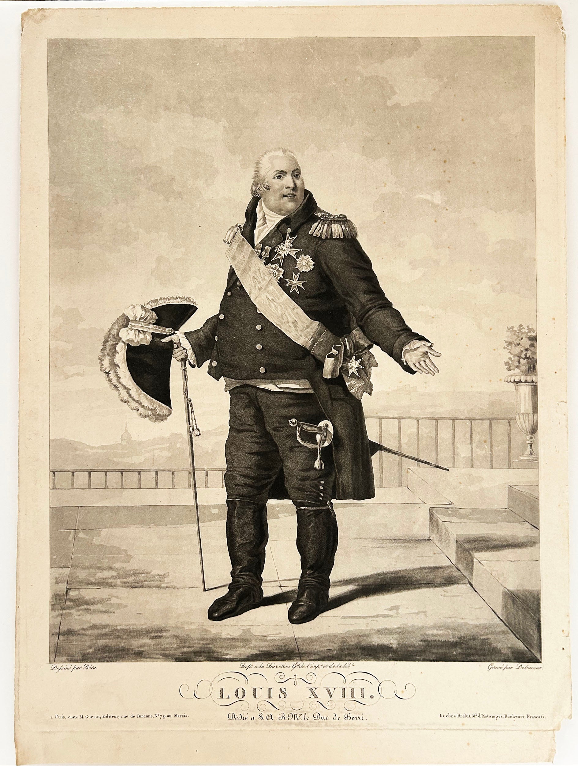 Portrait de Louis XVIII en pied.  1814.