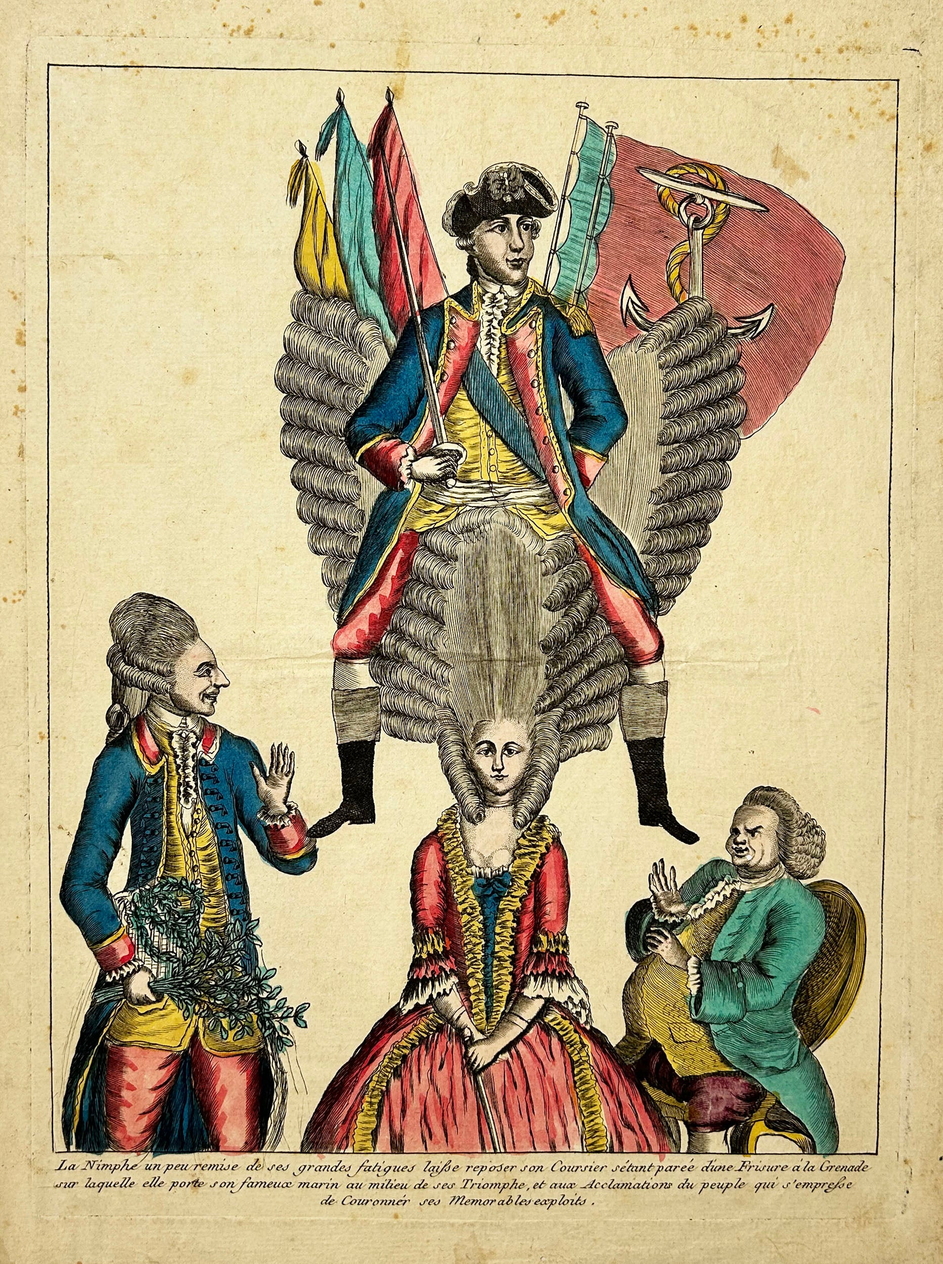 La Nimphe un peu remise de ses grandes fatigues laisse reposer son coursier... 1780