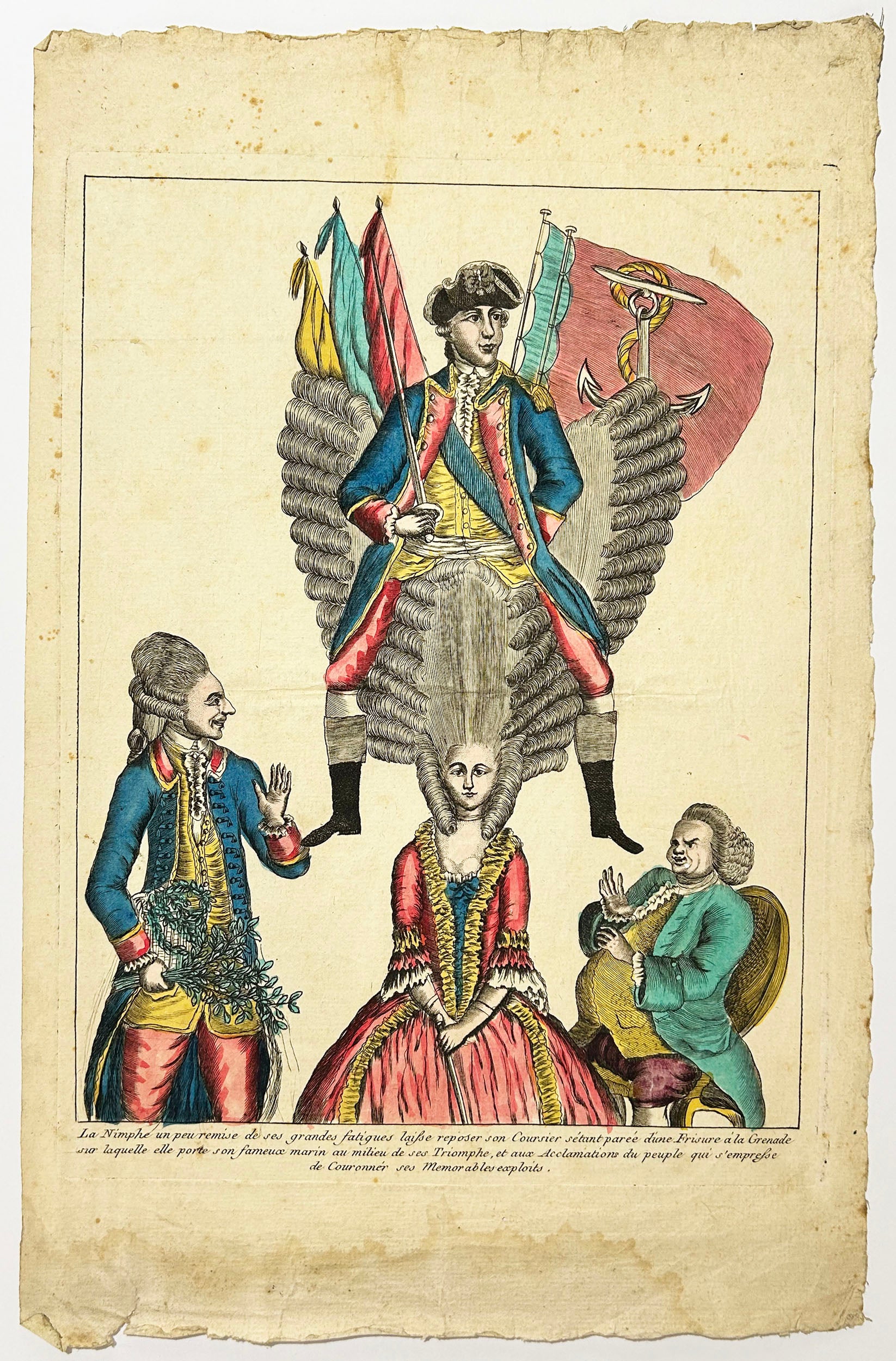 La Nimphe un peu remise de ses grandes fatigues laisse reposer son coursier... 1780