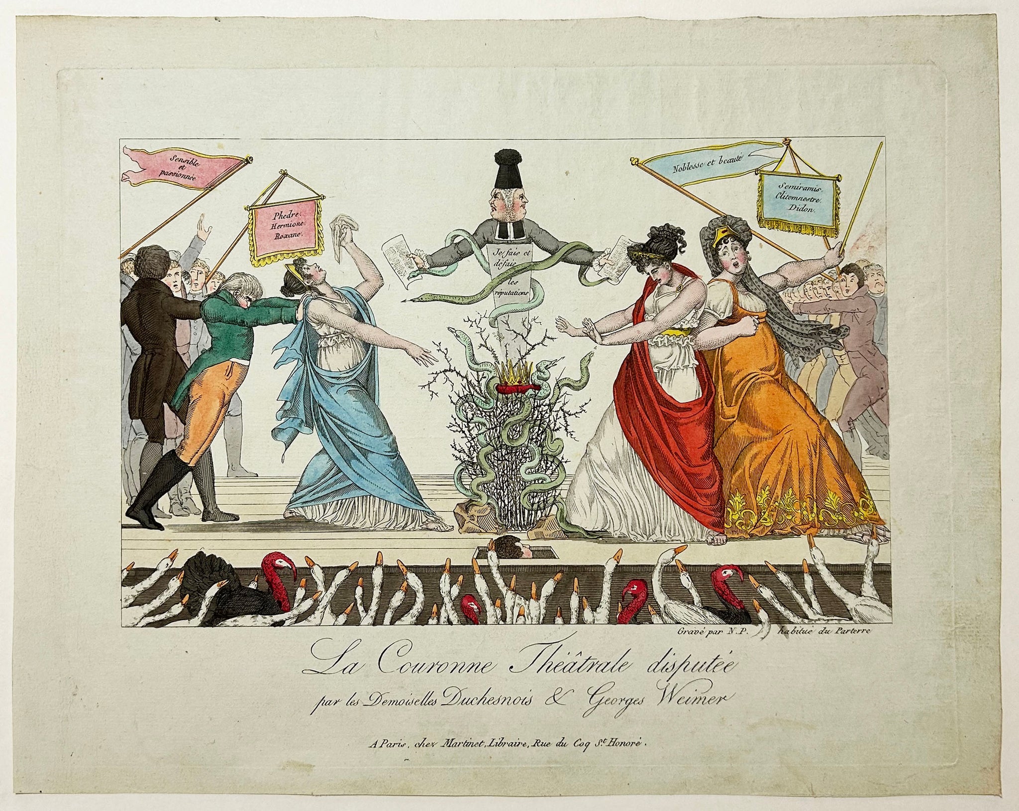 La Couronne Théâtrale disputée par les Demoiselles Duchesnois & Georges Weimer. 1802-1804.