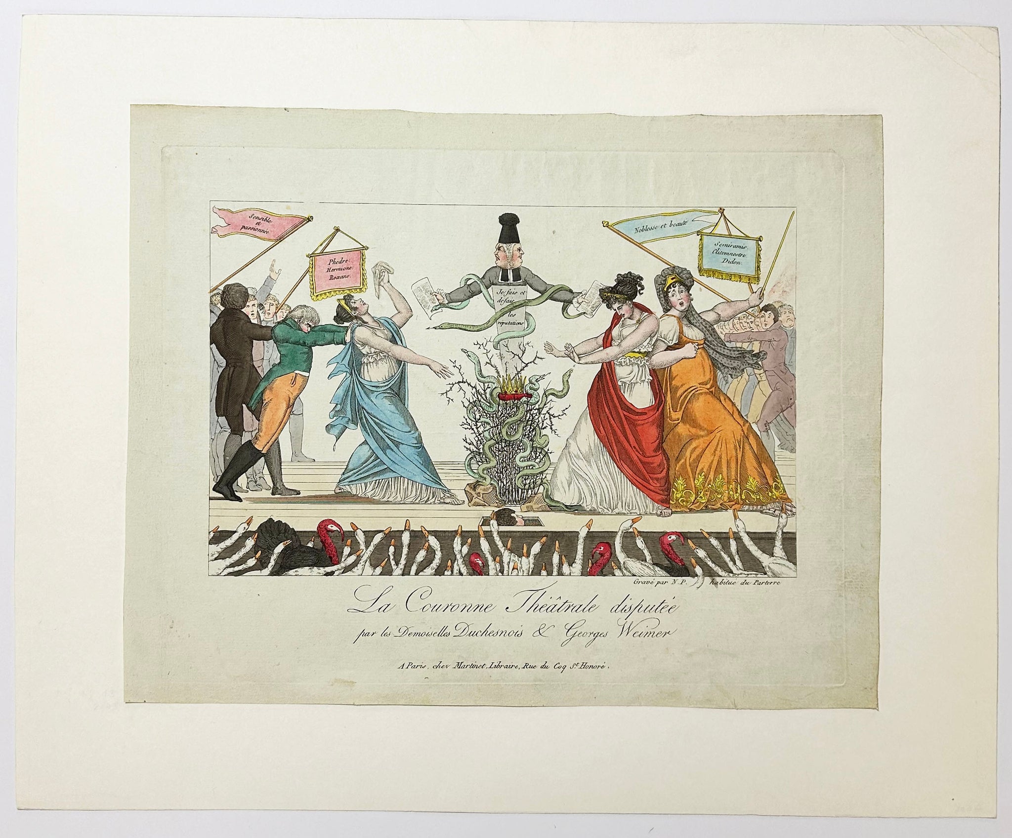 La Couronne Théâtrale disputée par les Demoiselles Duchesnois & Georges Weimer. 1802-1804.