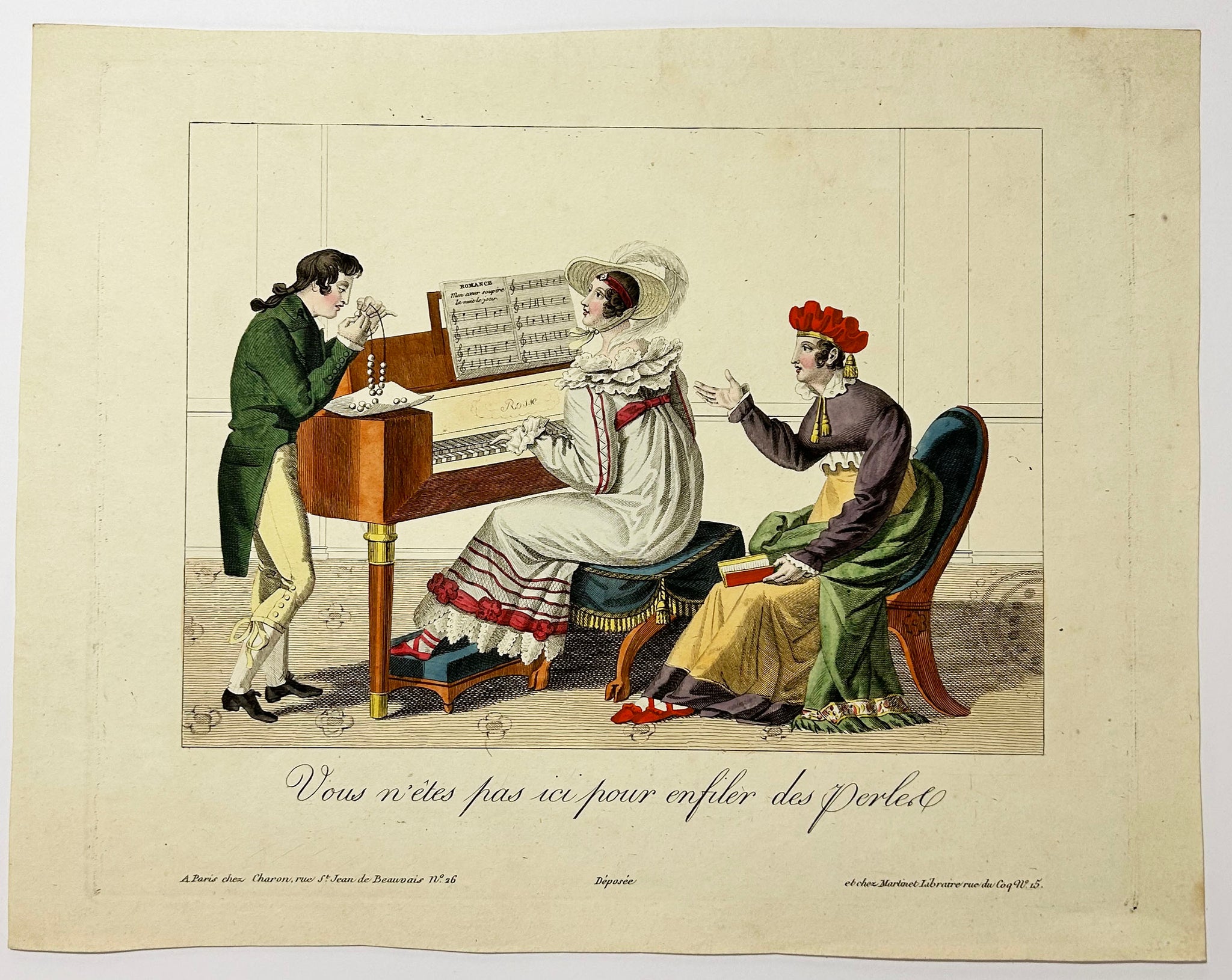 Vous n'êtes pas ici pour enfiler des perles. c.1820.