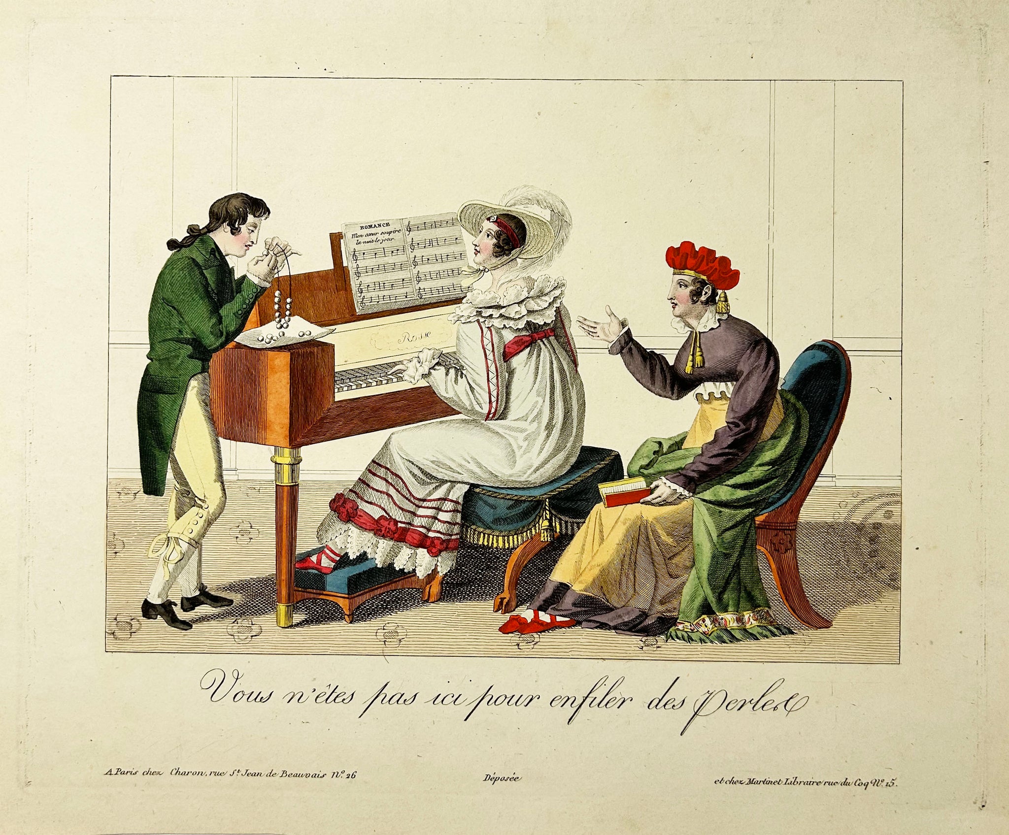 Vous n'êtes pas ici pour enfiler des perles. c.1820.