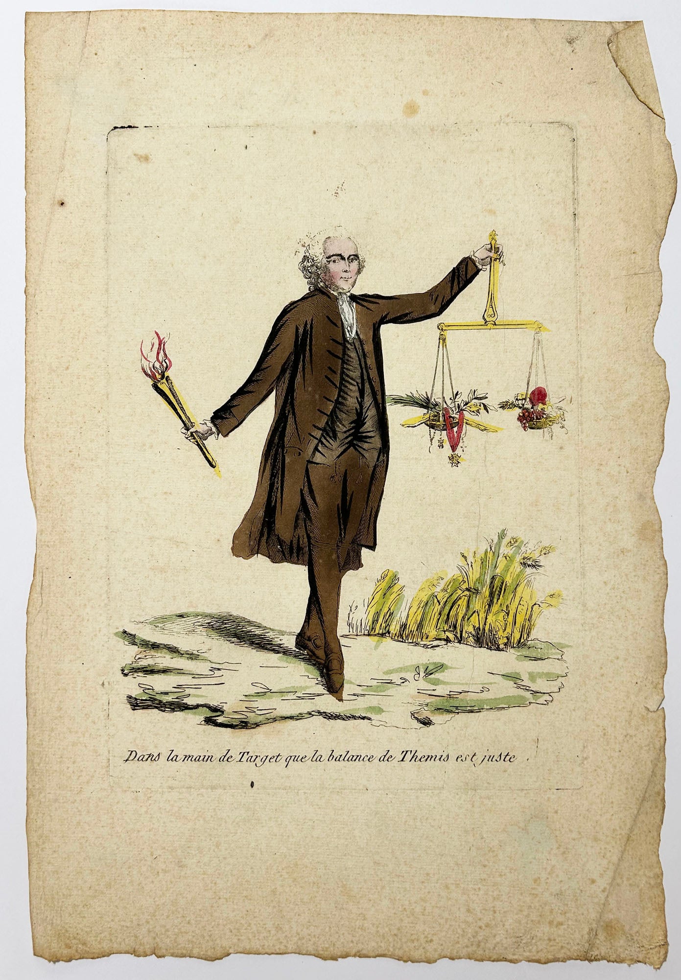 Dans la main de Target que la balance de Themis est juste. 1789-1791.