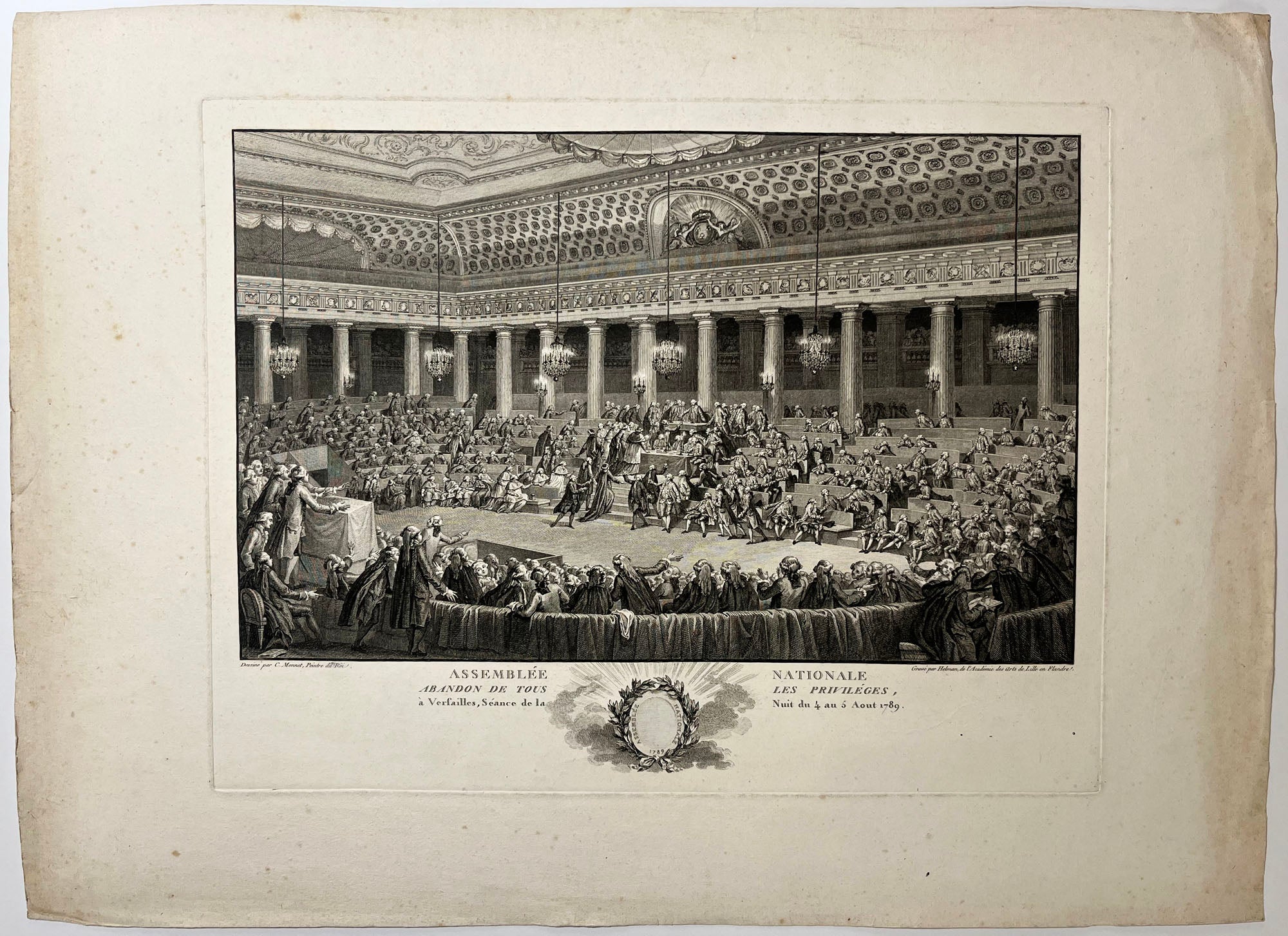 Assemblée Nationale. Abandon de tous les privilèges, à Versailles, Séance de la nuit du 4 au 5 août 1789.  1790.