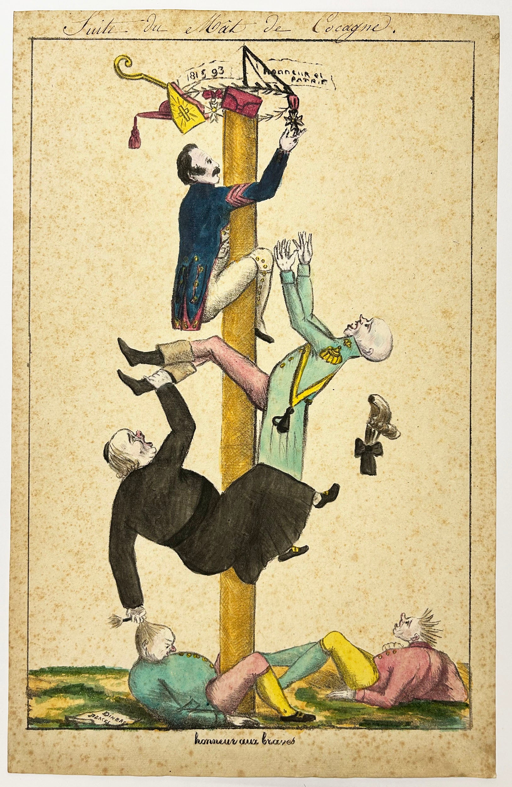 Suite du mât de Cocagne. Honneur aux braves. c.1815.