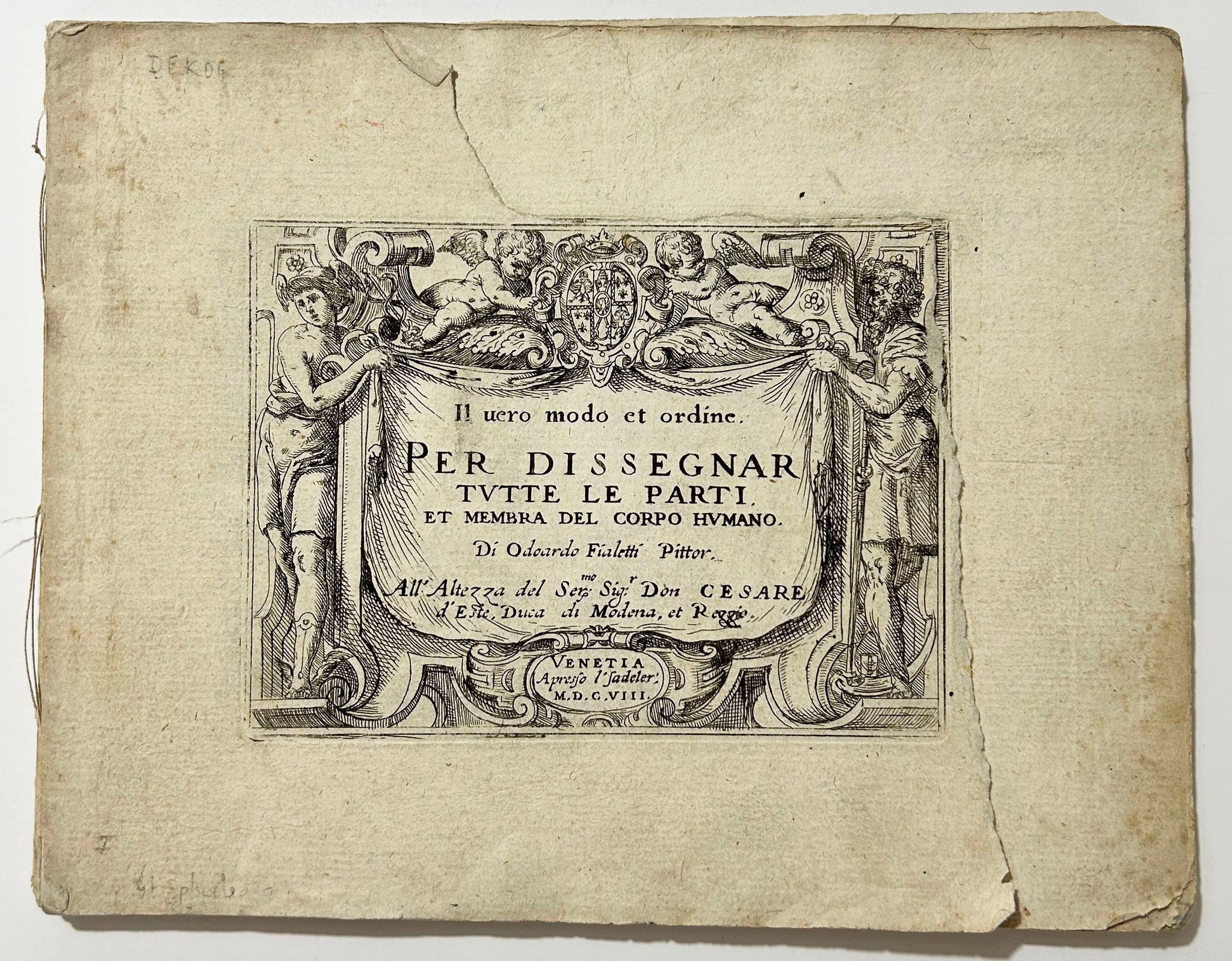 Il uero modo et ordine per Dissegnar tutte le parti et membra del corpo humano...