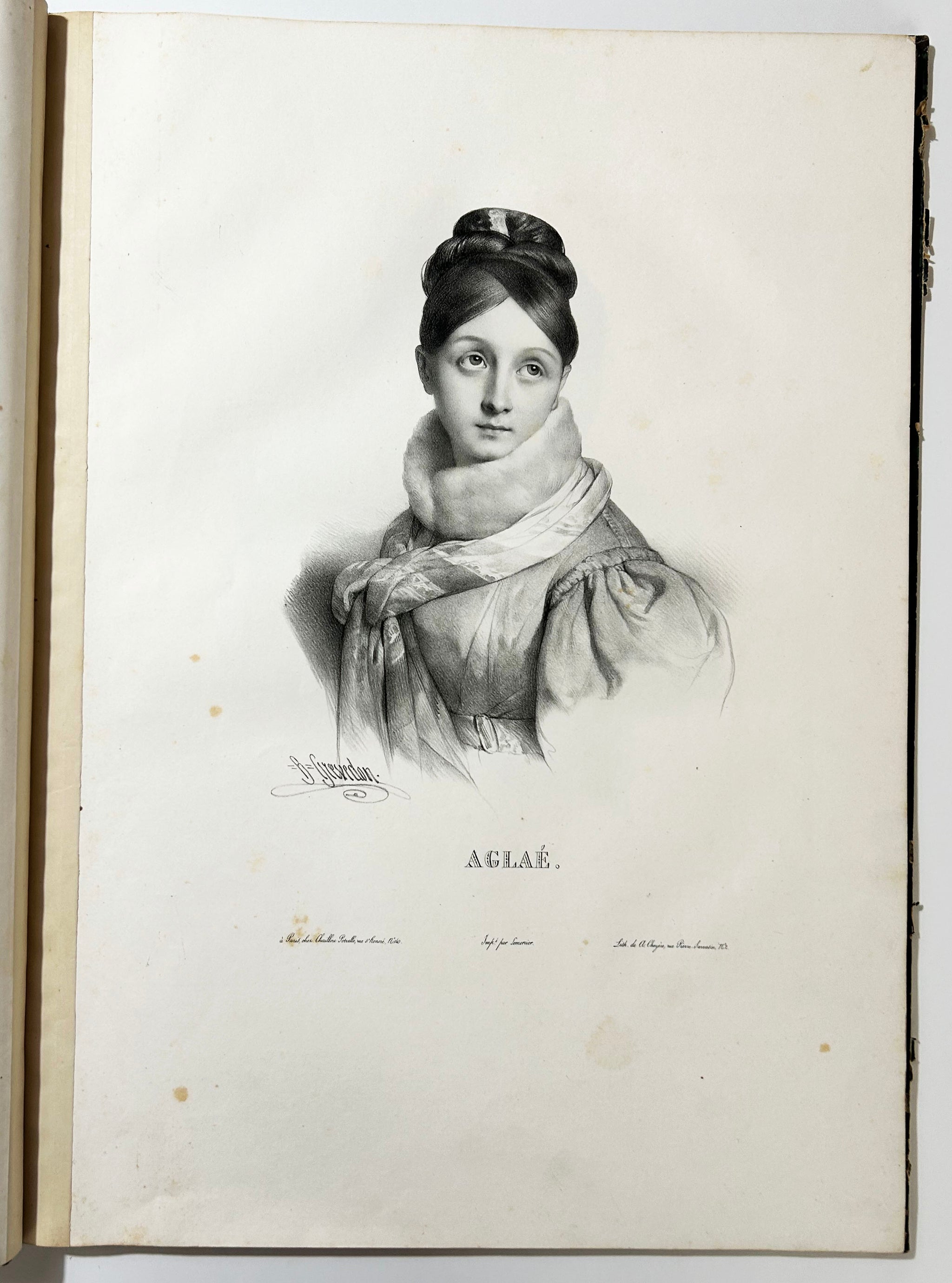 Alphabet des dames ou Recueil de vingt-cinq portraits de fantaisie lithographiés par Henri Grévedon.