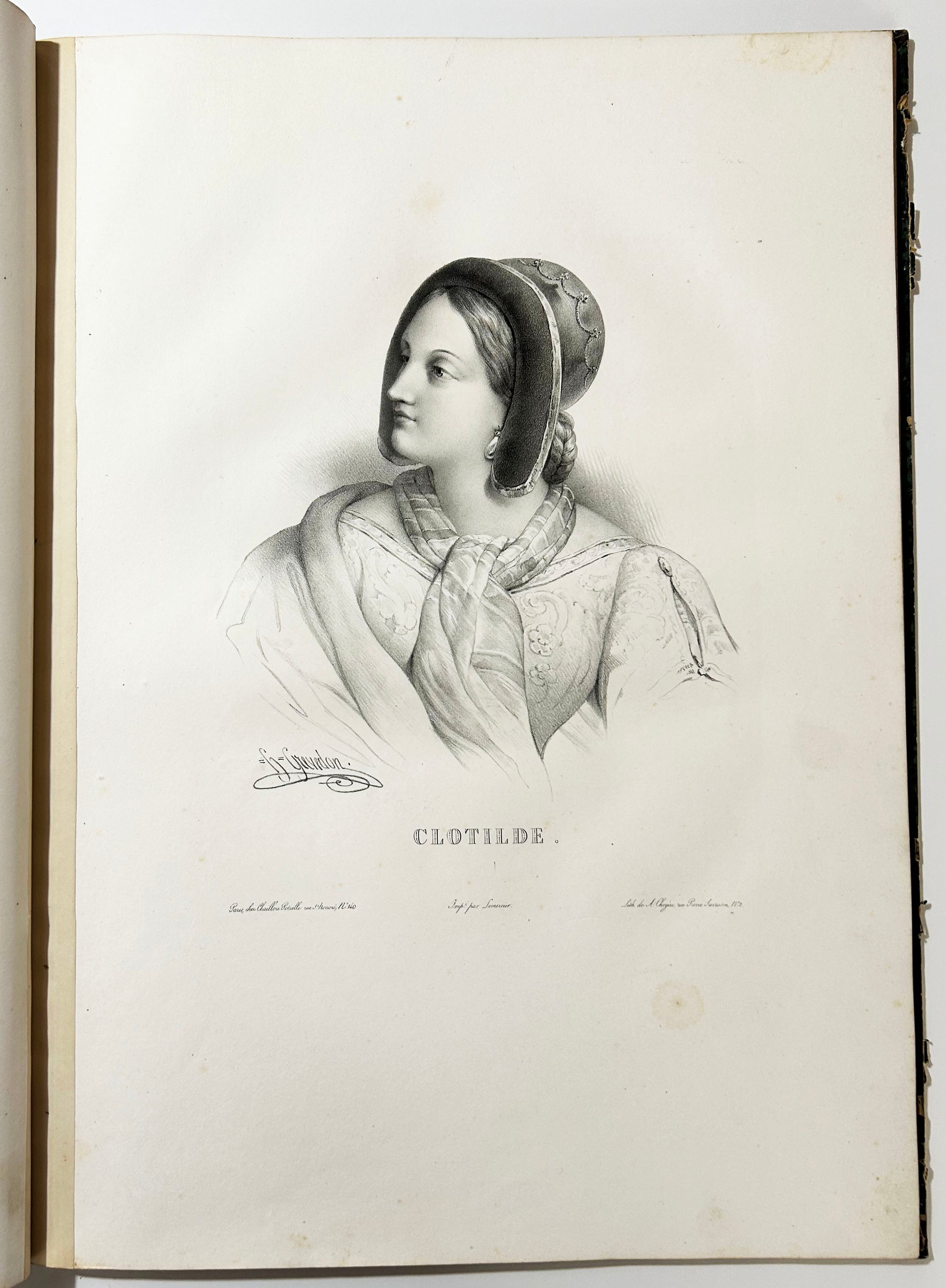 Alphabet des dames ou Recueil de vingt-cinq portraits de fantaisie lithographiés par Henri Grévedon.