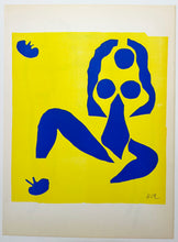 Charger l'image dans la galerie, Henri MATISSE - Nu bleu sur fond jaune. 1952. Lithographie en couleurs.