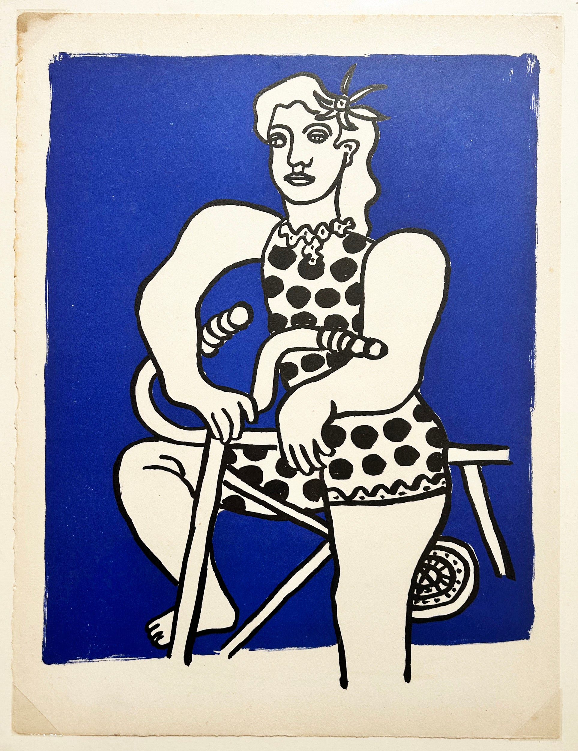 Bicyclette sur fond bleu (Le Cirque). 1950.