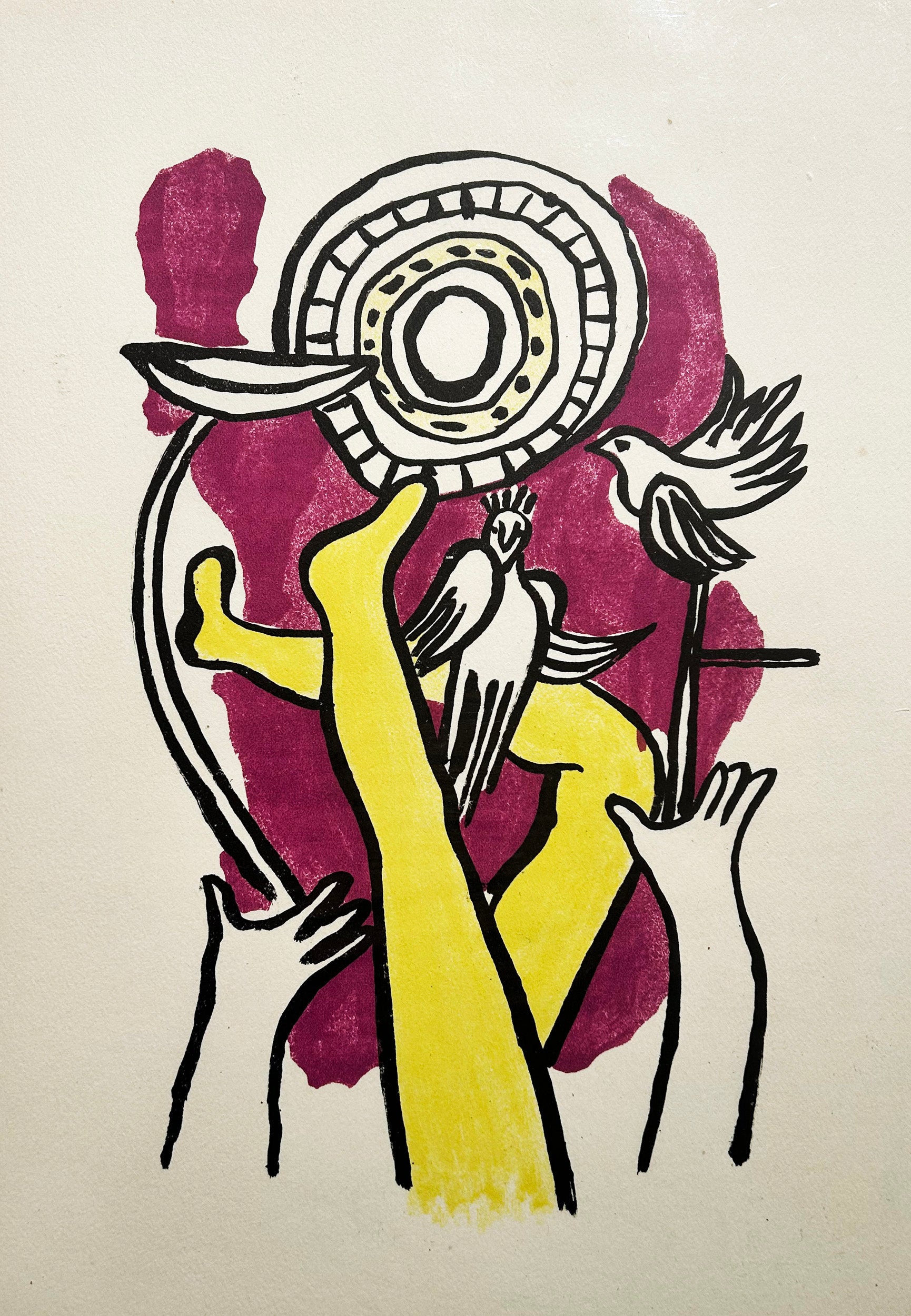 Jongleur et colombes (Le cirque). 1950.