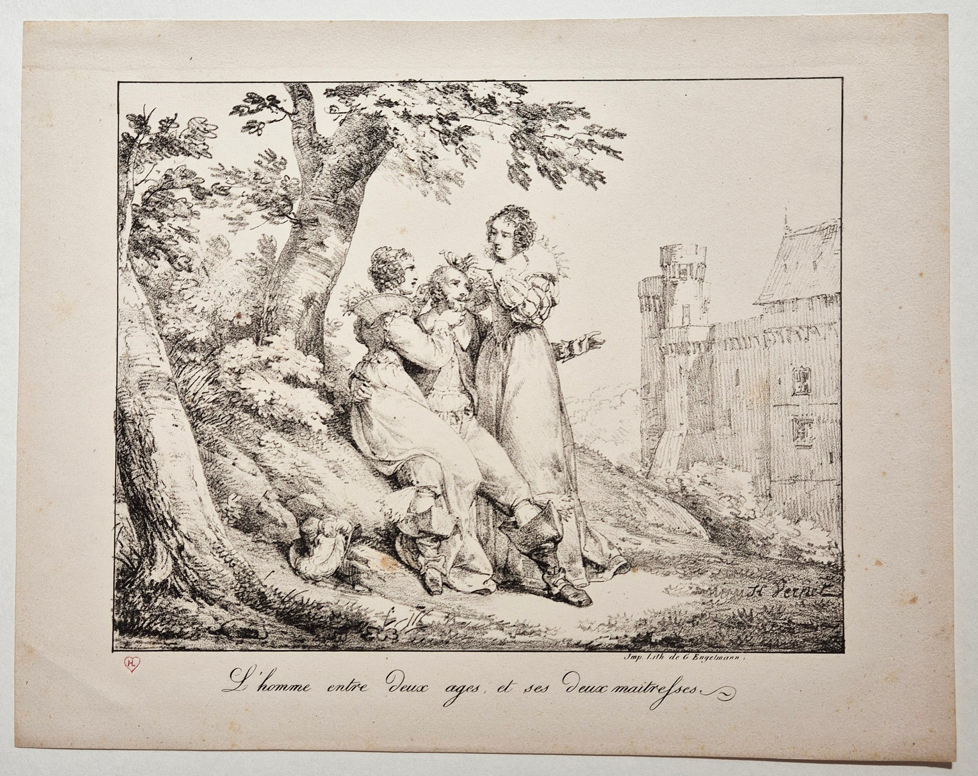 L'homme entre deux âges et ses deux maîtresses.