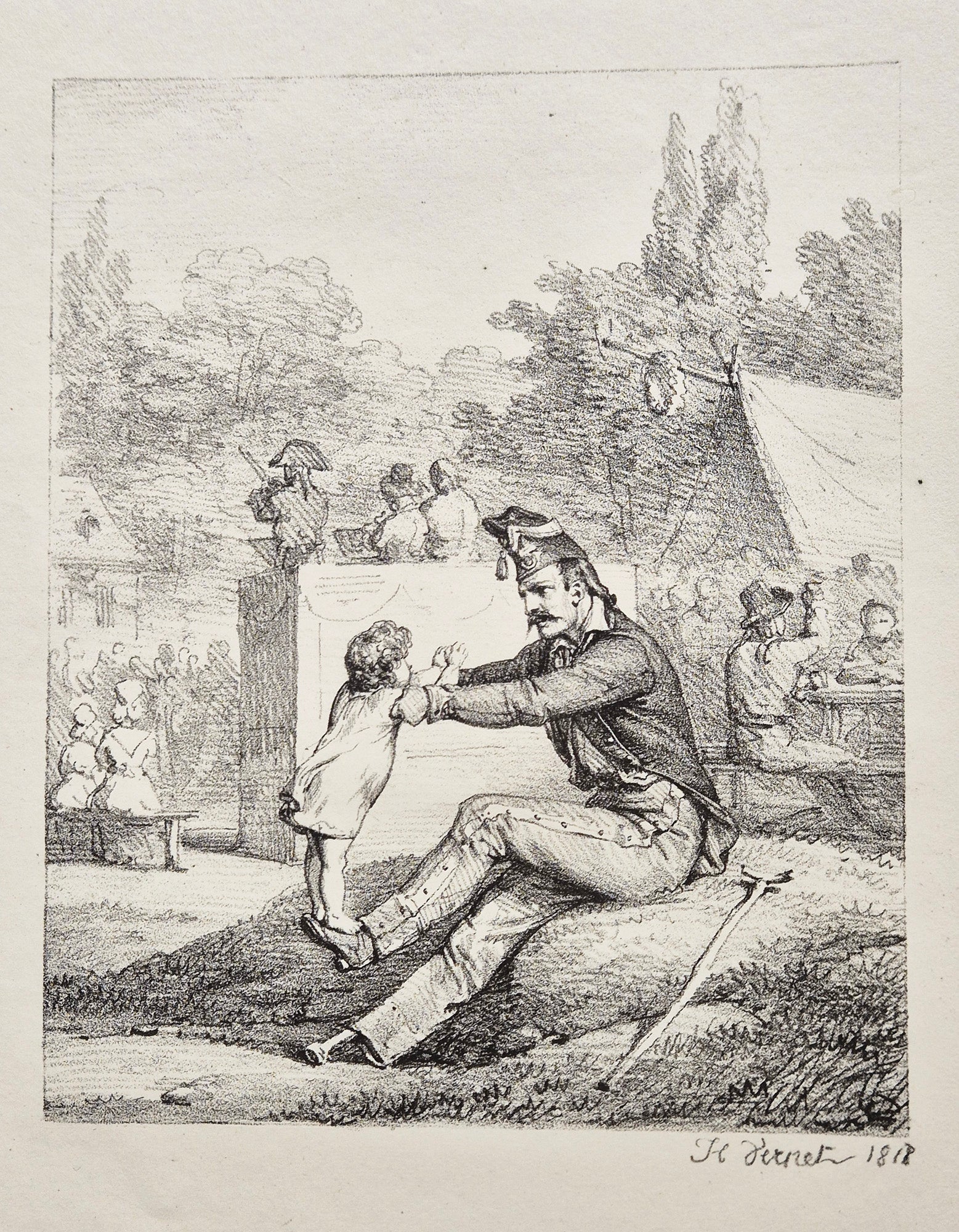 Environs d'une guinguette. 1818.