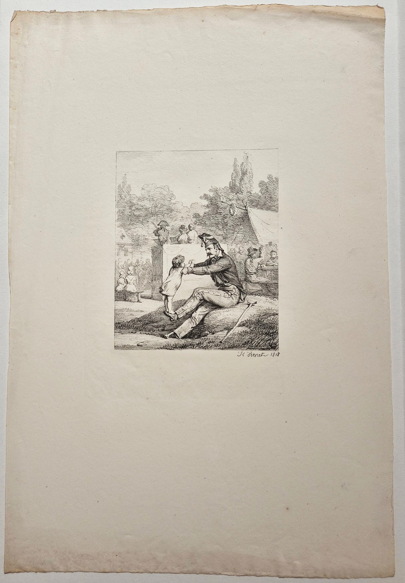 Environs d'une guinguette. 1818.