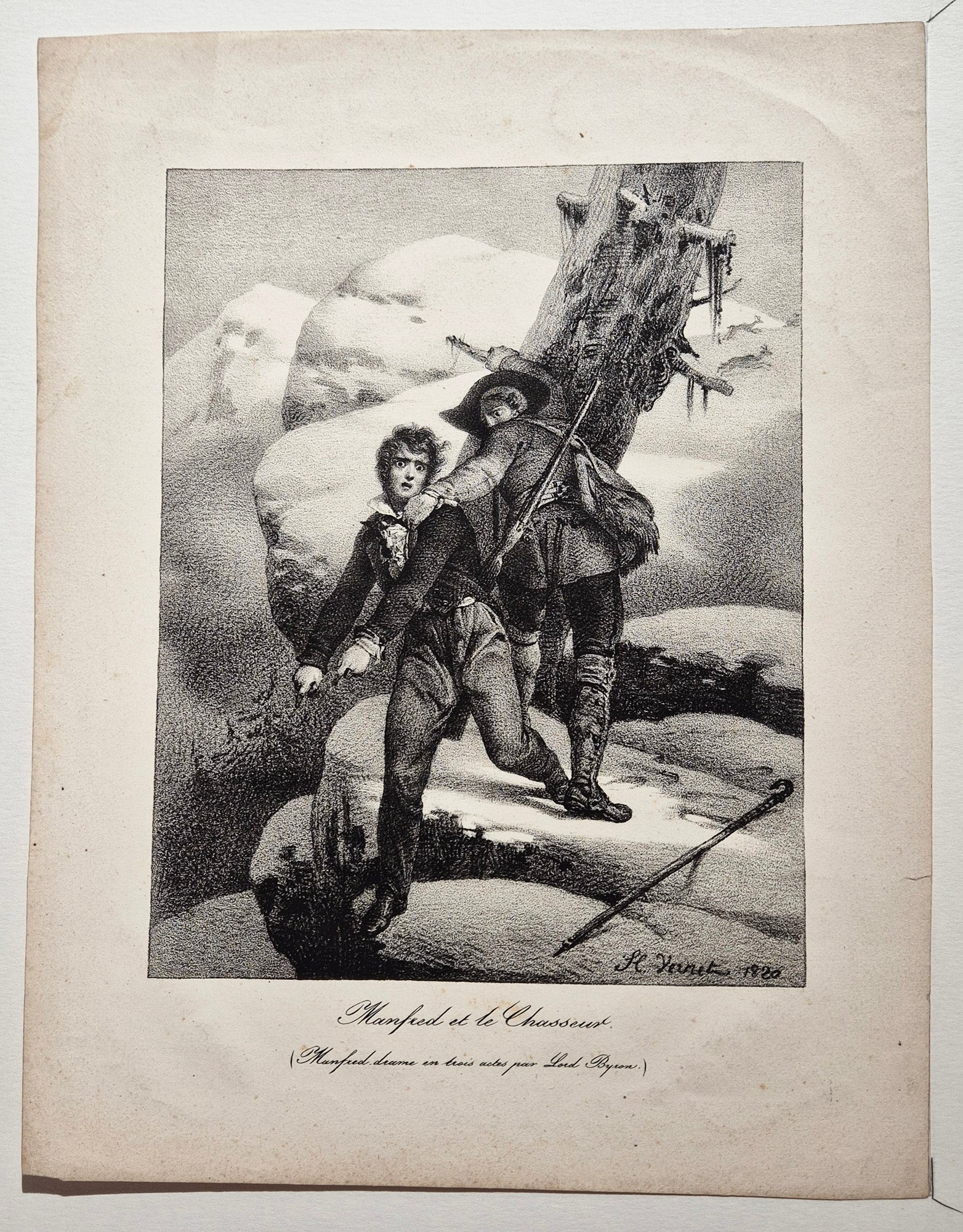 Manfred et le chasseur. 1820.