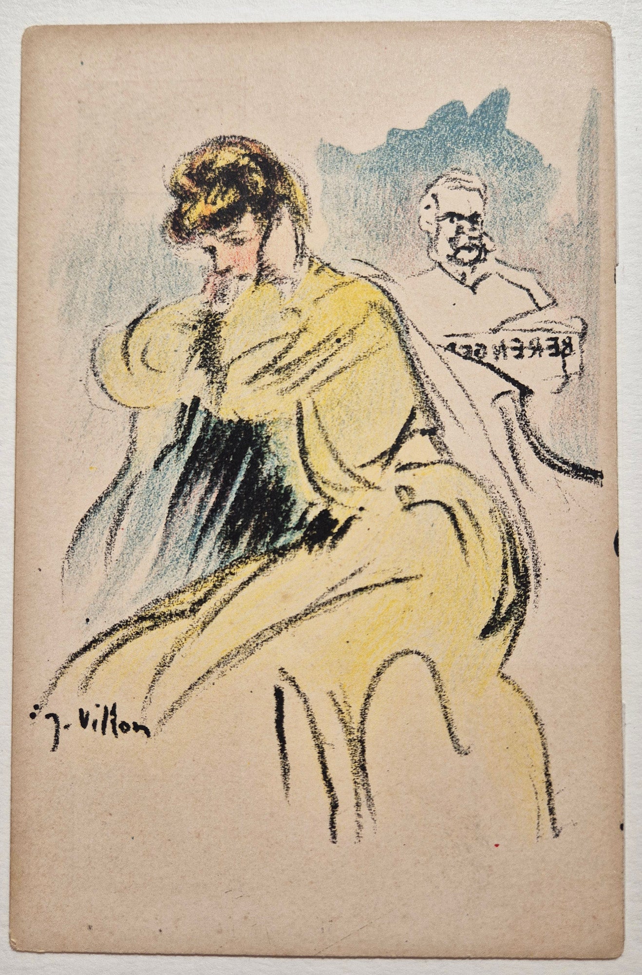 Jeune femme se coiffant. 1904.